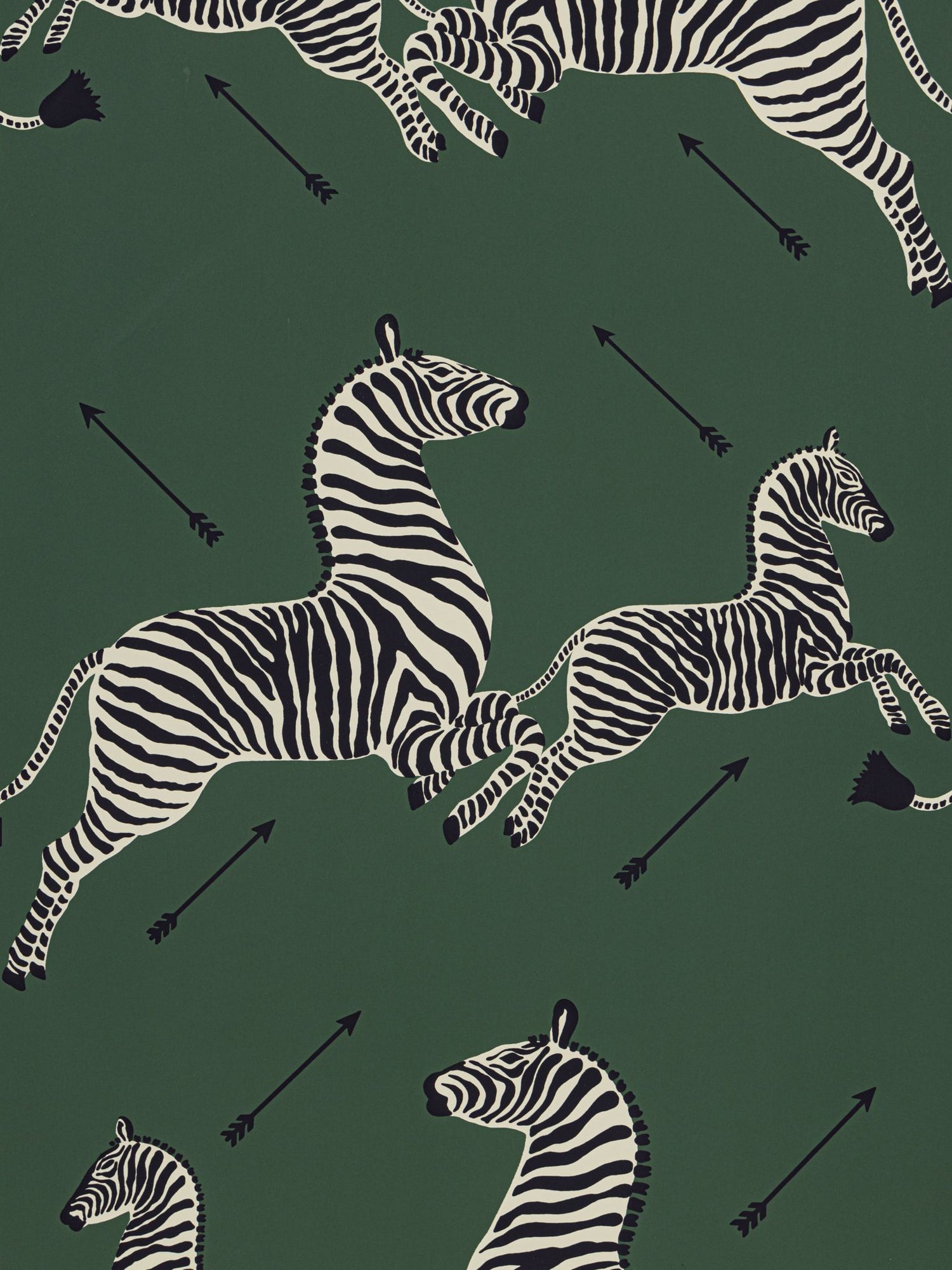 Zebras Vinyl fabric in serengeti green color - pattern number SC 0004WP81388MV - by Scalamandre in the  collection