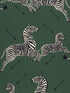 Zebras Vinyl fabric in serengeti green color - pattern number SC 0004WP81388MV - by Scalamandre in the  collection