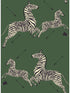 Zebras fabric in removable serengeti green color - pattern number SC 0004WP81388PS - by Scalamandre in the  collection