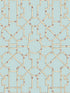 Baldwin Bamboo wallpaper in cream and red on aqua color - pattern number SC 0004WP81630 - by Scalamandre in the  collection