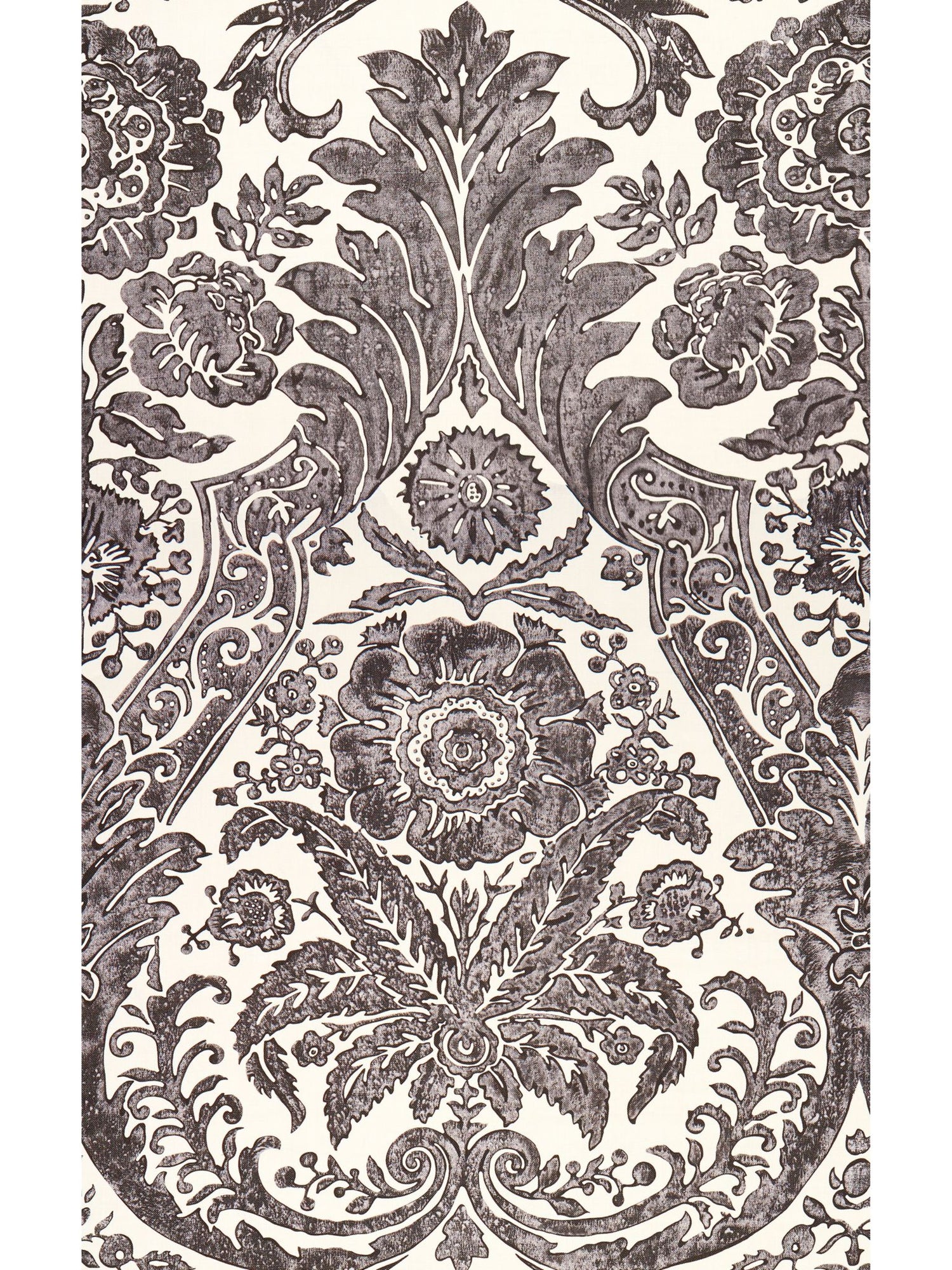 Luciana Damask Print fabric in graphite color - pattern number SC 0004WP88354 - by Scalamandre in the  collection