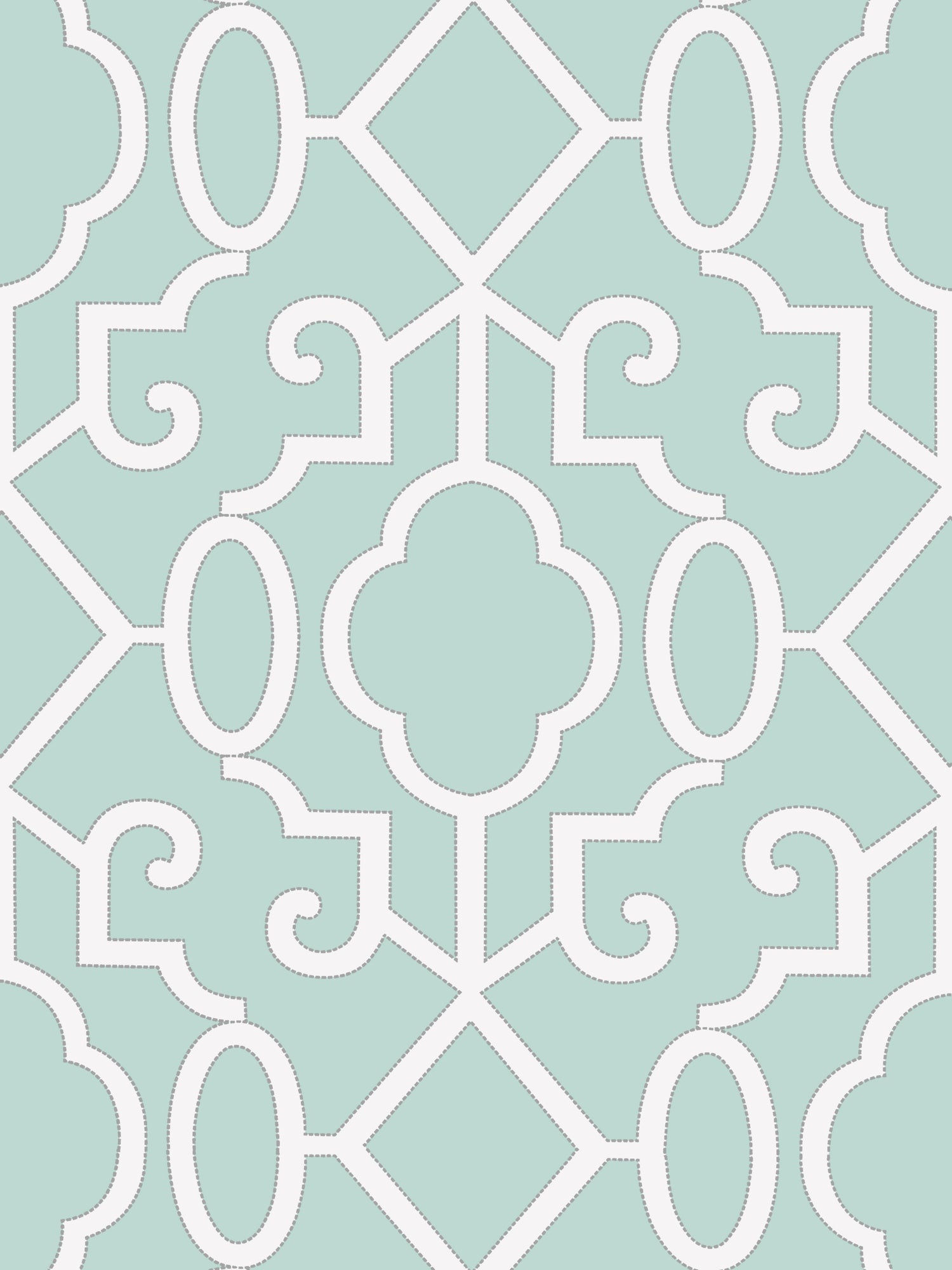 Ming Fretwork wallpaper in aquamarine color - pattern number SC 0004WP88356 - by Scalamandre in the  collection