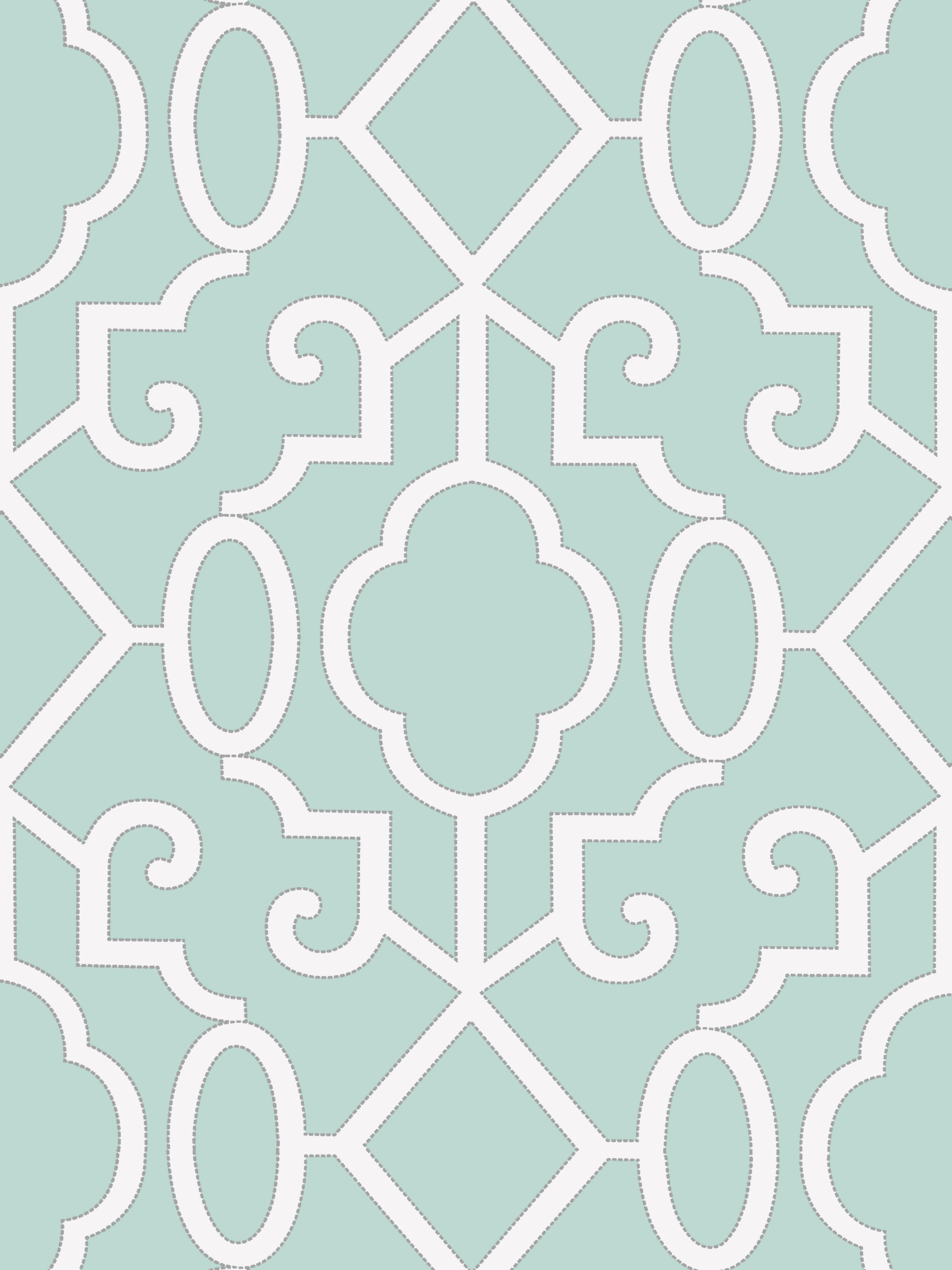 Ming Fretwork wallpaper in aquamarine color - pattern number SC 0004WP88356 - by Scalamandre in the  collection