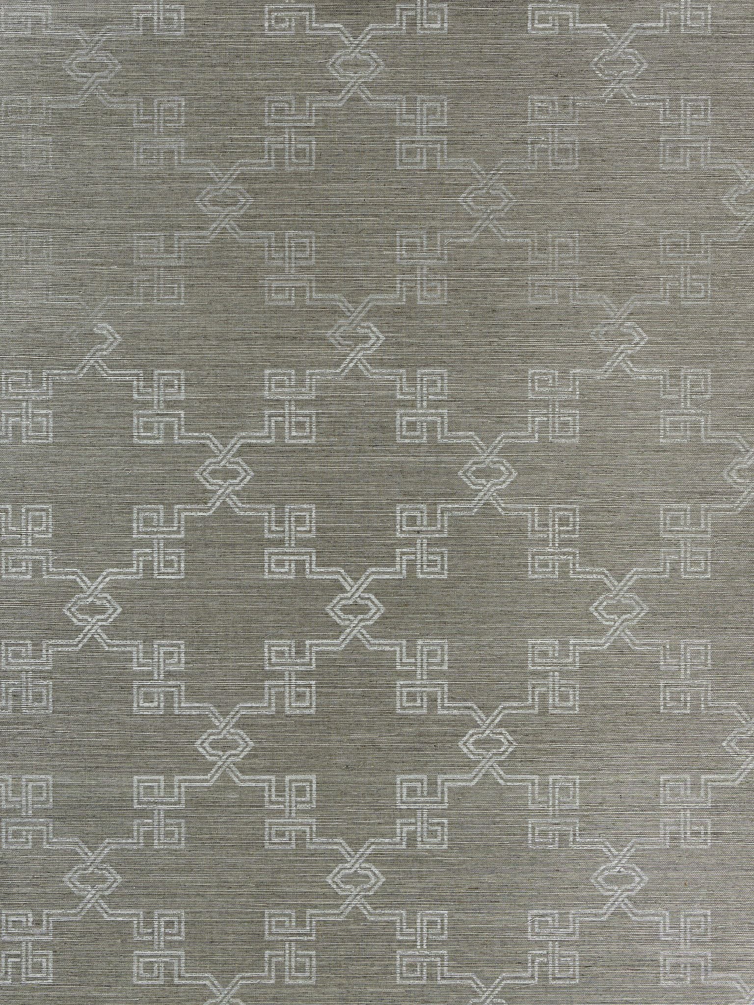Suzhou Lattice Sisal fabric in silver on pewter color - pattern number SC 0004WP88374 - by Scalamandre in the  collection