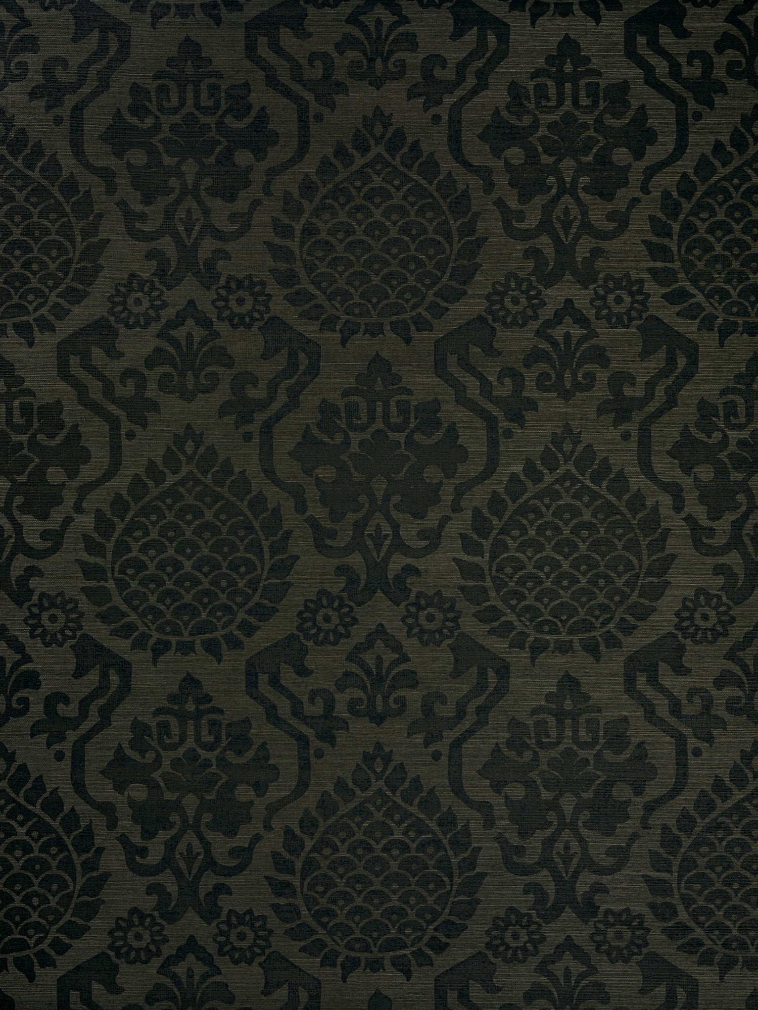 Surat Sisal wallpaper in jet color - pattern number SC 0004WP88378 - by Scalamandre in the  collection