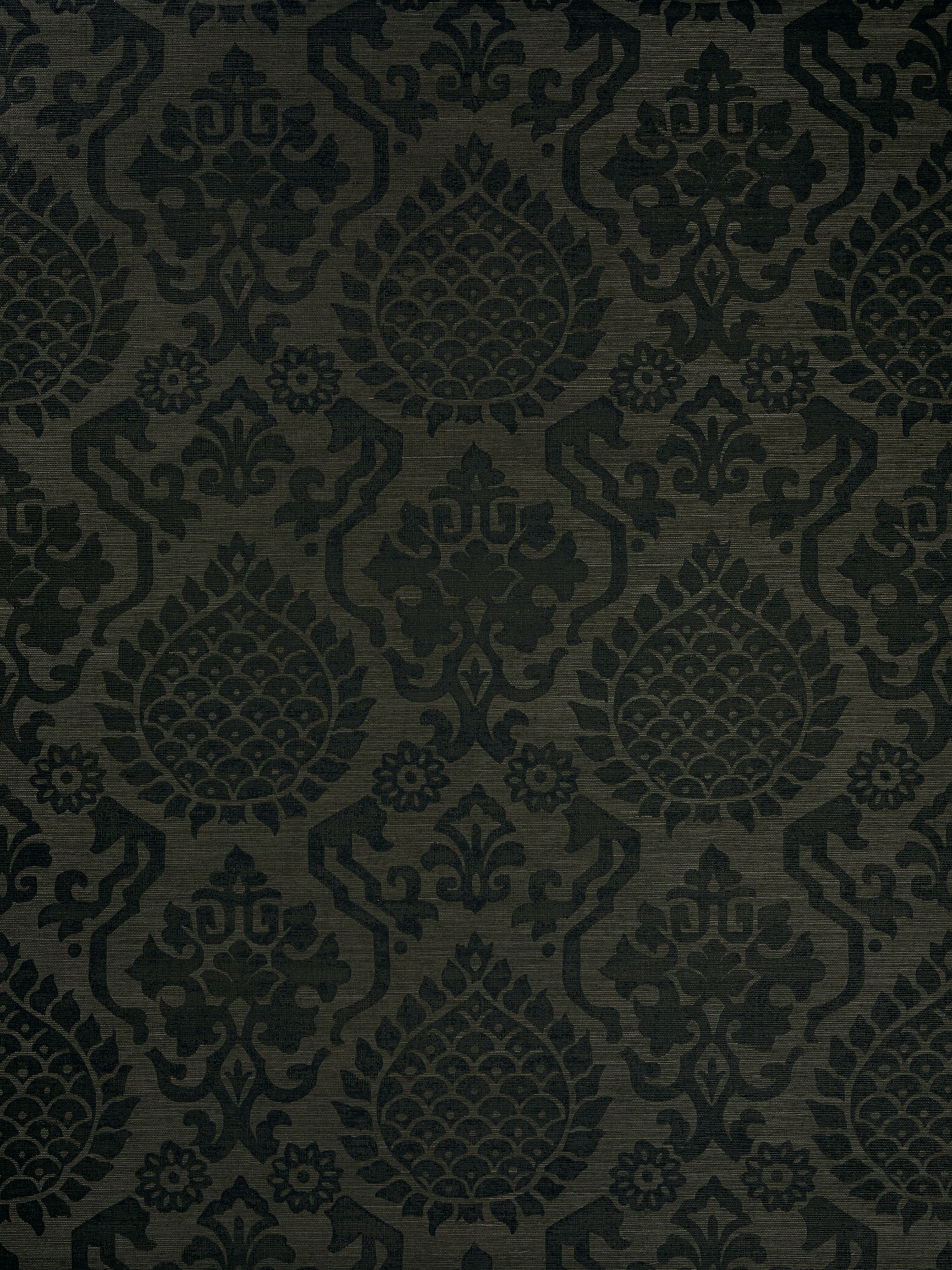 Surat Sisal wallpaper in jet color - pattern number SC 0004WP88378 - by Scalamandre in the  collection