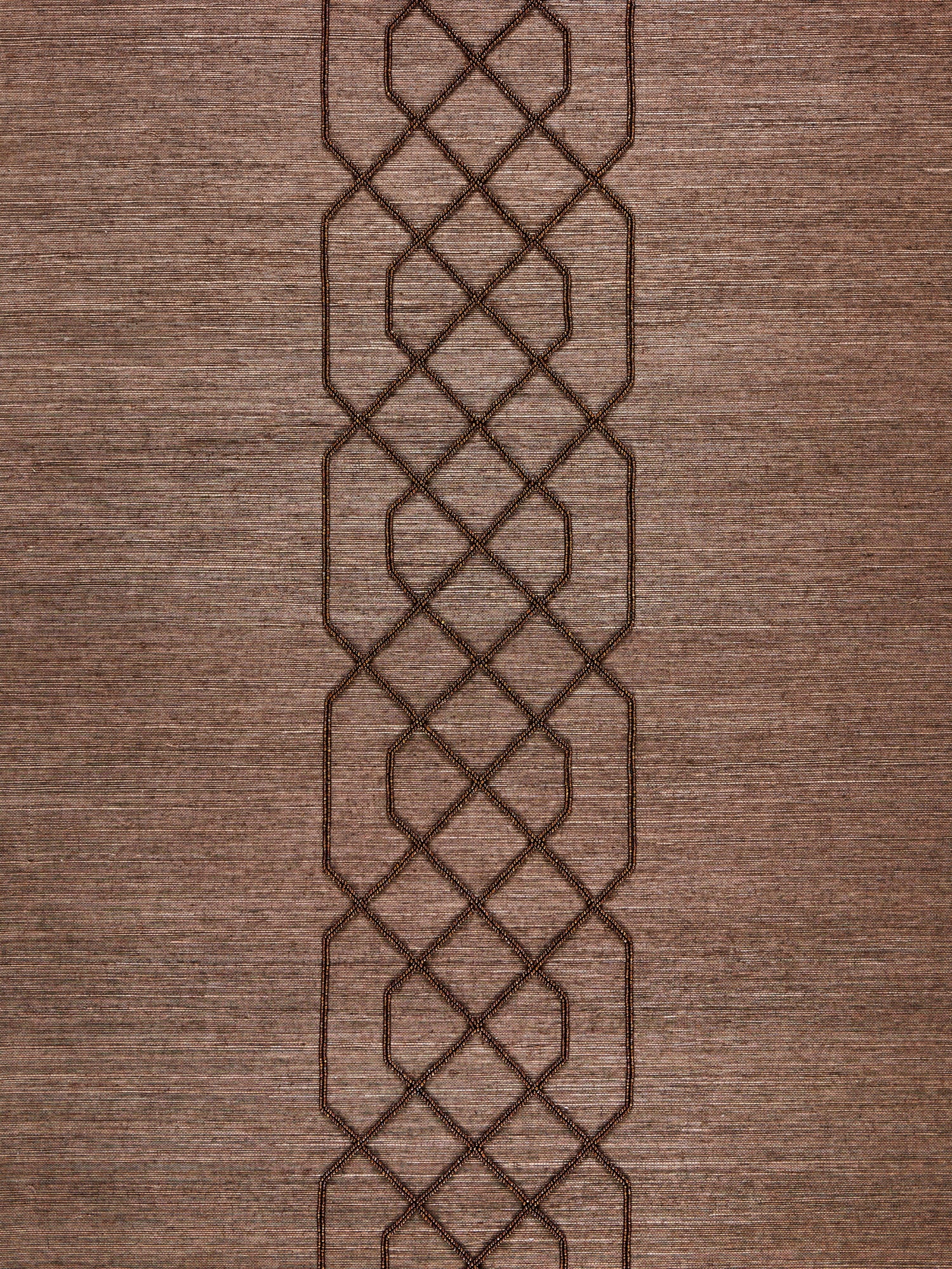 Adelaide Beaded Sisal wallpaper in chocolate color - pattern number SC 0004WP88385 - by Scalamandre in the  collection
