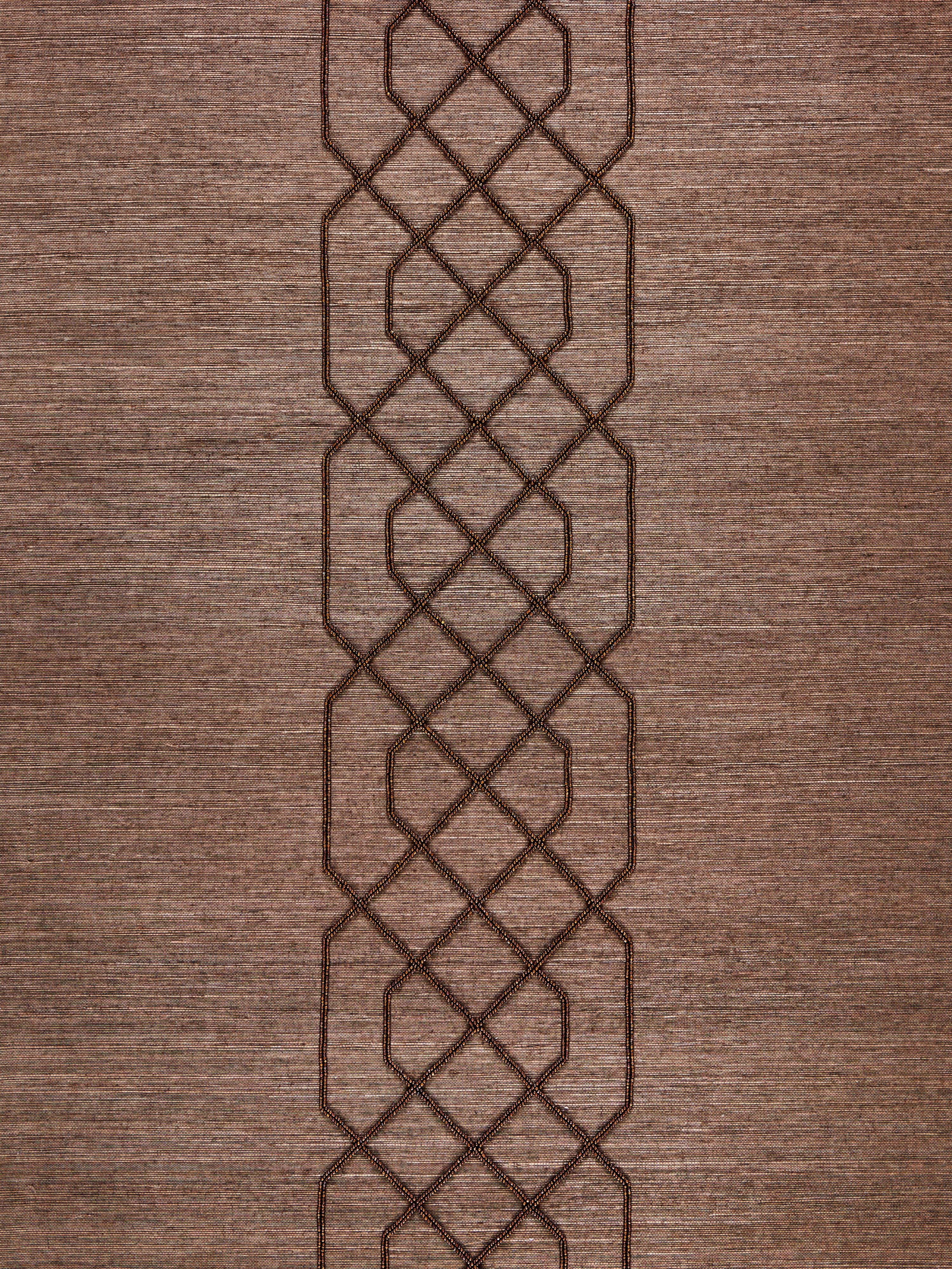 Adelaide Beaded Sisal wallpaper in chocolate color - pattern number SC 0004WP88385 - by Scalamandre in the  collection