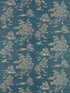 Katsura Embroidered Toile fabric in peacock color - pattern number SC 0004WP88445 - by Scalamandre in the  collection