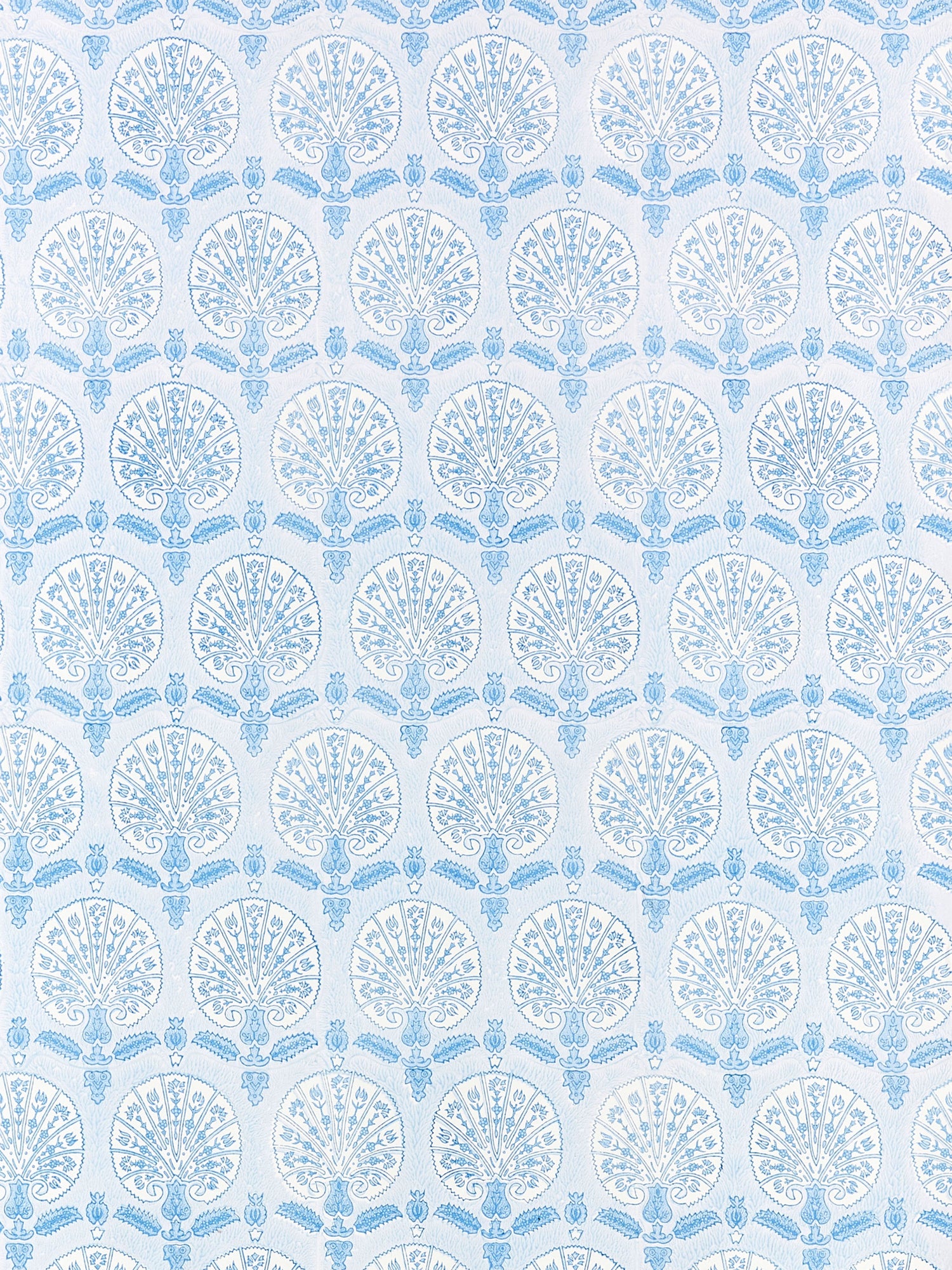Karanfil Block Print wallpaper in sky color - pattern number SC 0004WP88560 - by Scalamandre in the  collection