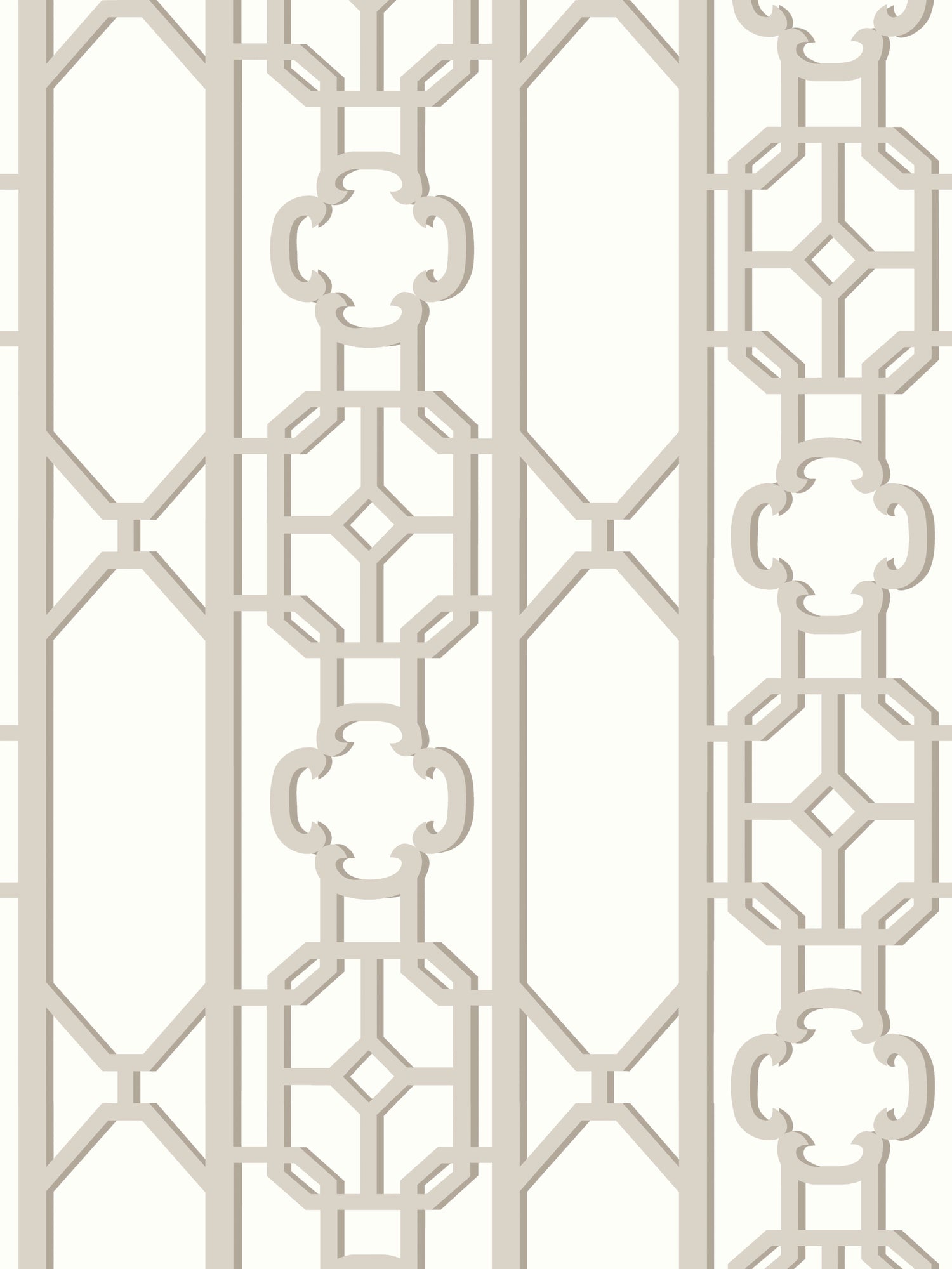 Joanna Fret wallpaper in taupe color - pattern number SC 0004WP88582D - by Scalamandre in the  collection