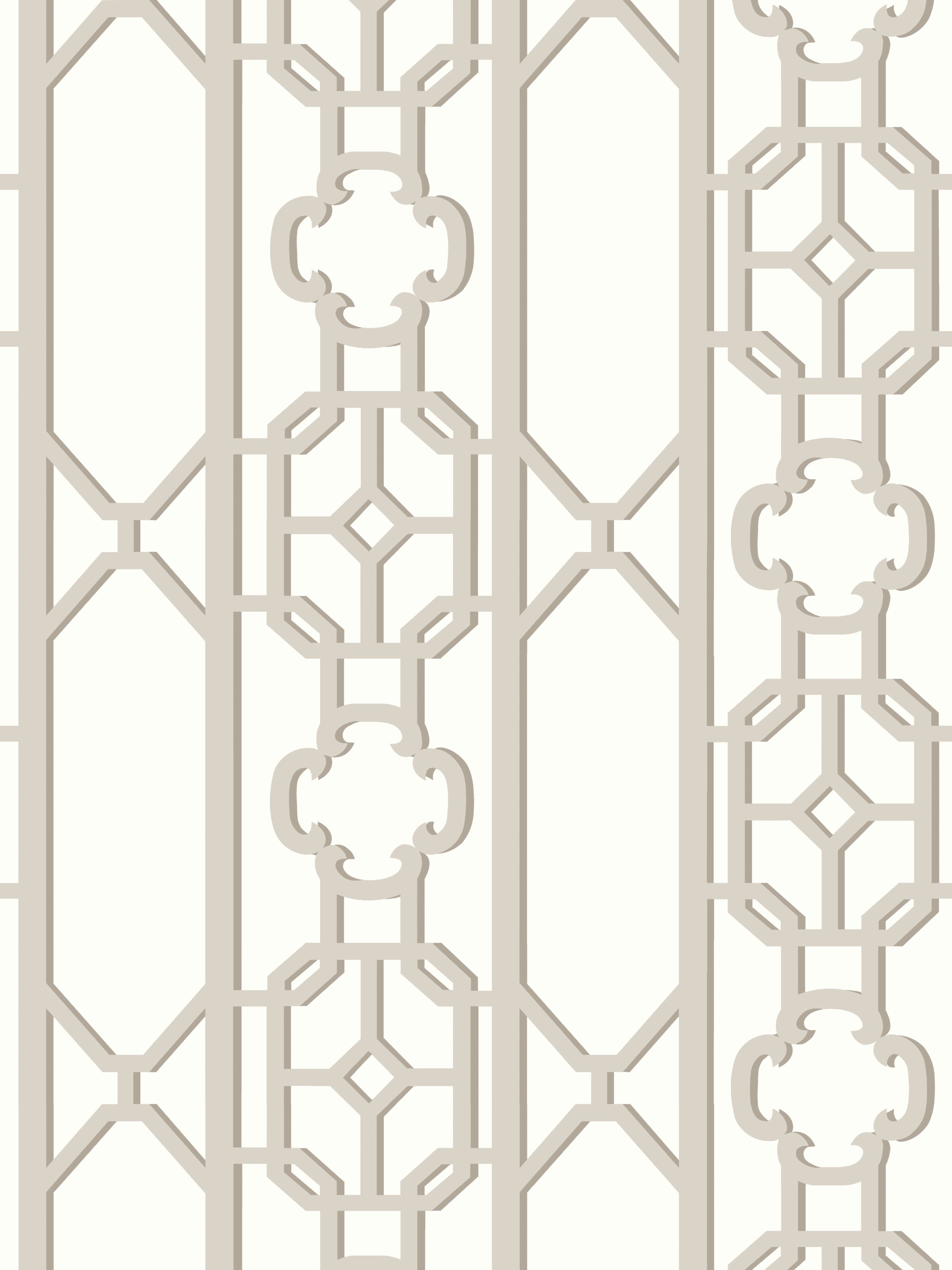 Joanna Fret wallpaper in taupe color - pattern number SC 0004WP88582D - by Scalamandre in the  collection