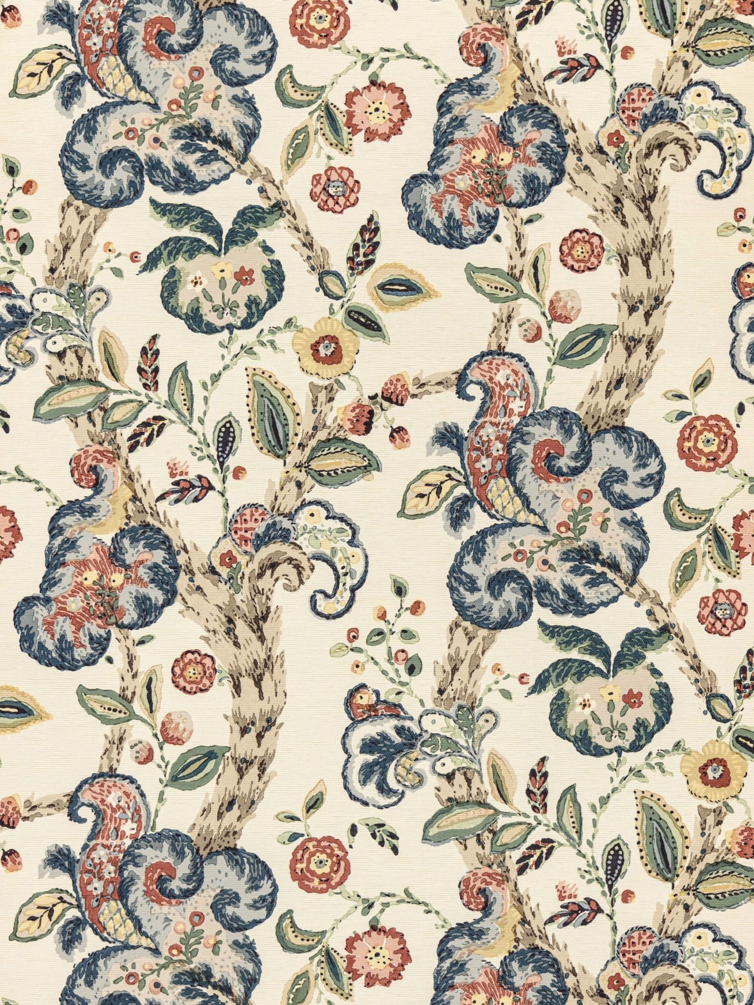 Cumbria fabric in multi on cream color - pattern number SC 0004WP88589 - by Scalamandre in the  collection