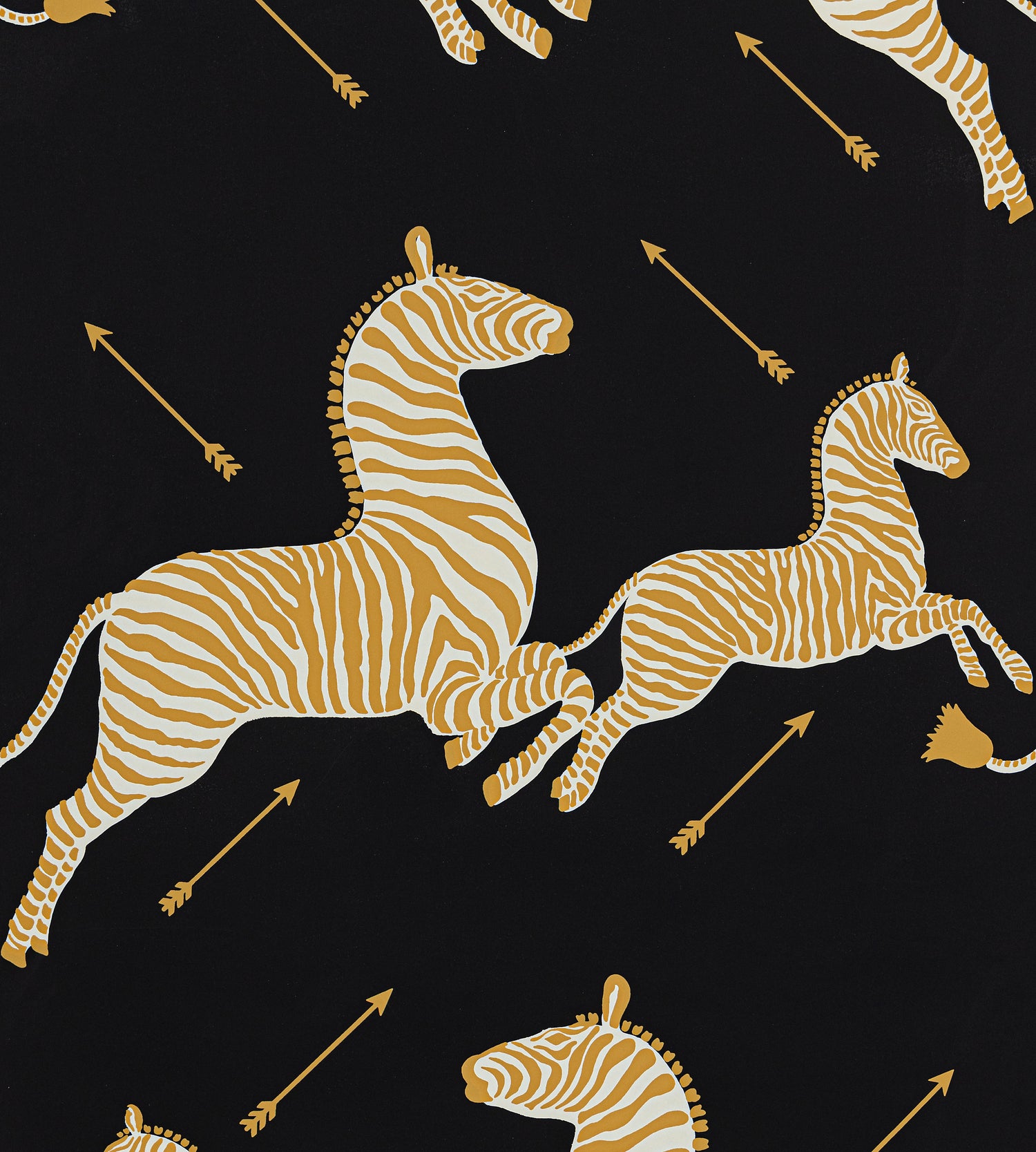 Zebras Wallpaper in black color - pattern number SC WP81388D0005 - by Scalamandre in the  collection