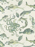 Mikonos wallpaper in green and eggshell color - pattern number SC 0005WP81545 - by Scalamandre in the  collection