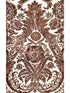 Luciana Damask Print fabric in espresso color - pattern number SC 0005WP88354 - by Scalamandre in the  collection