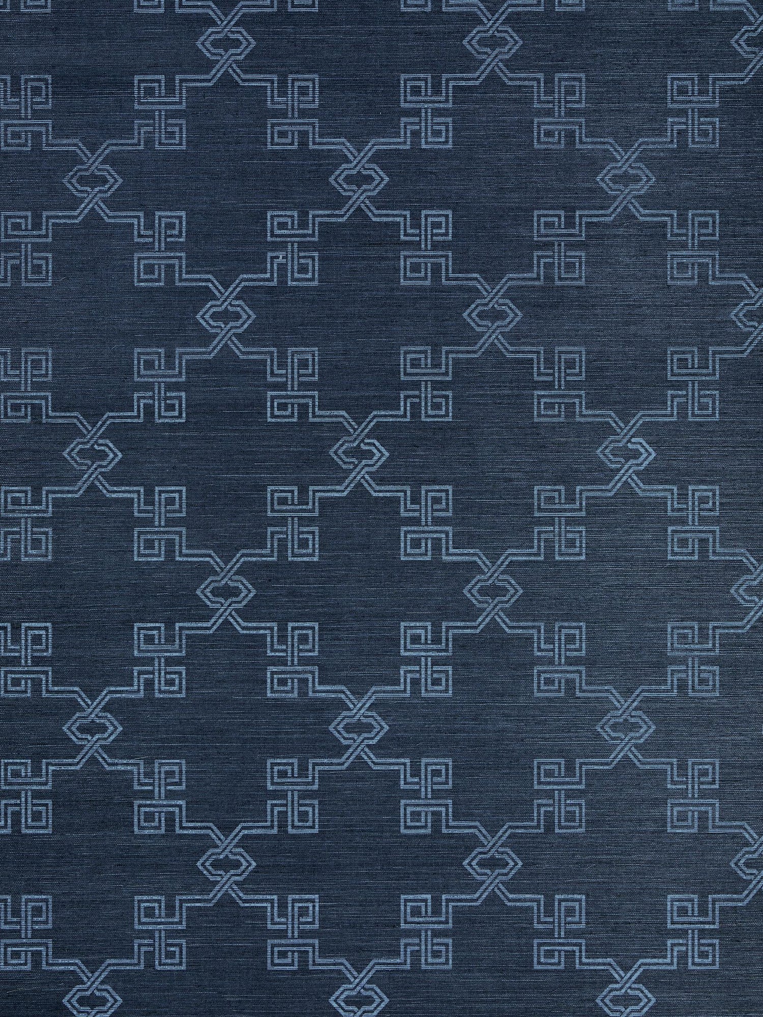 Suzhou Lattice Sisal fabric in midnight color - pattern number SC 0005WP88374 - by Scalamandre in the  collection