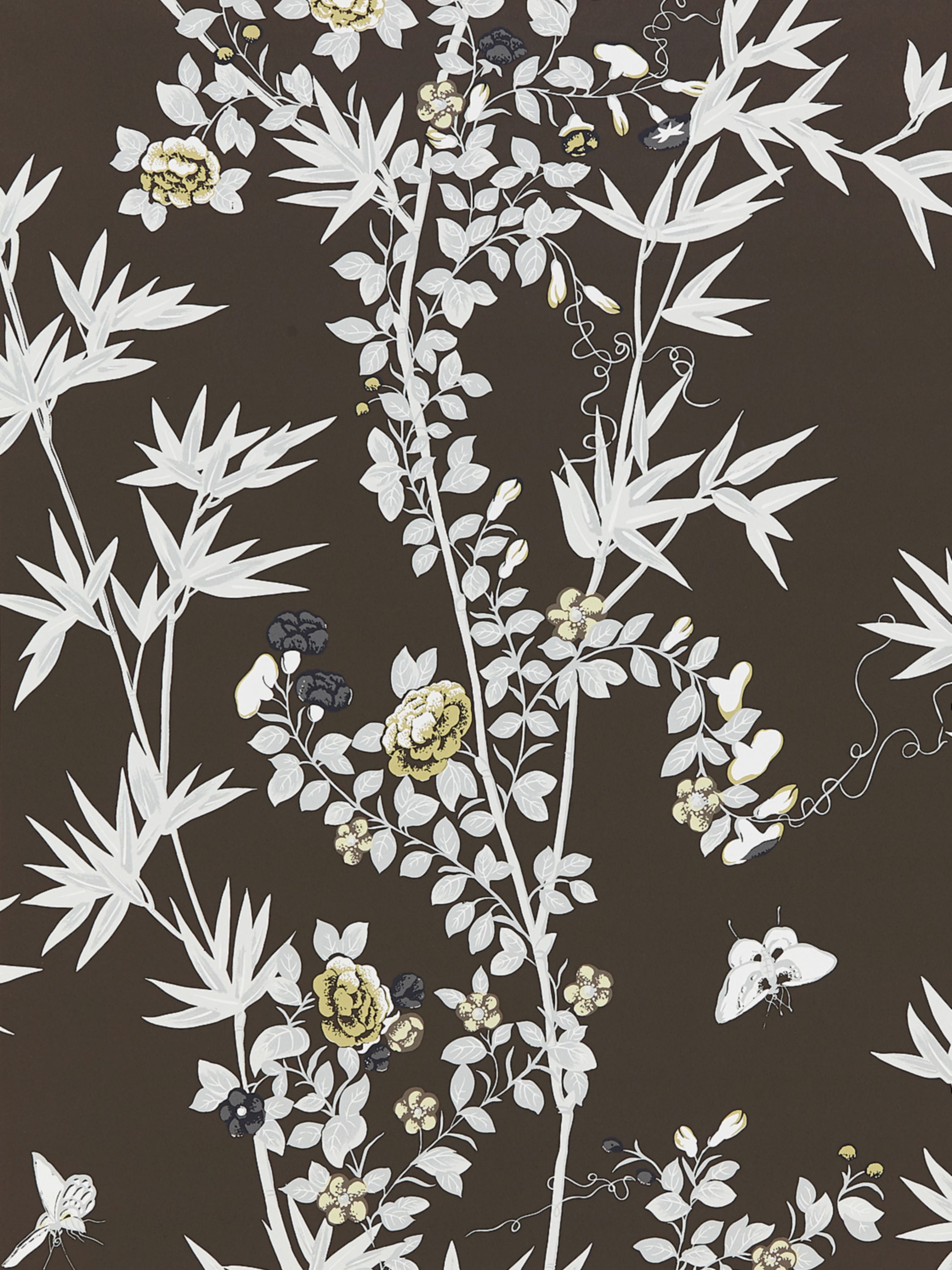Jardin De Chine wallpaper in espresso color - pattern number SC 0005WP88375 - by Scalamandre in the  collection