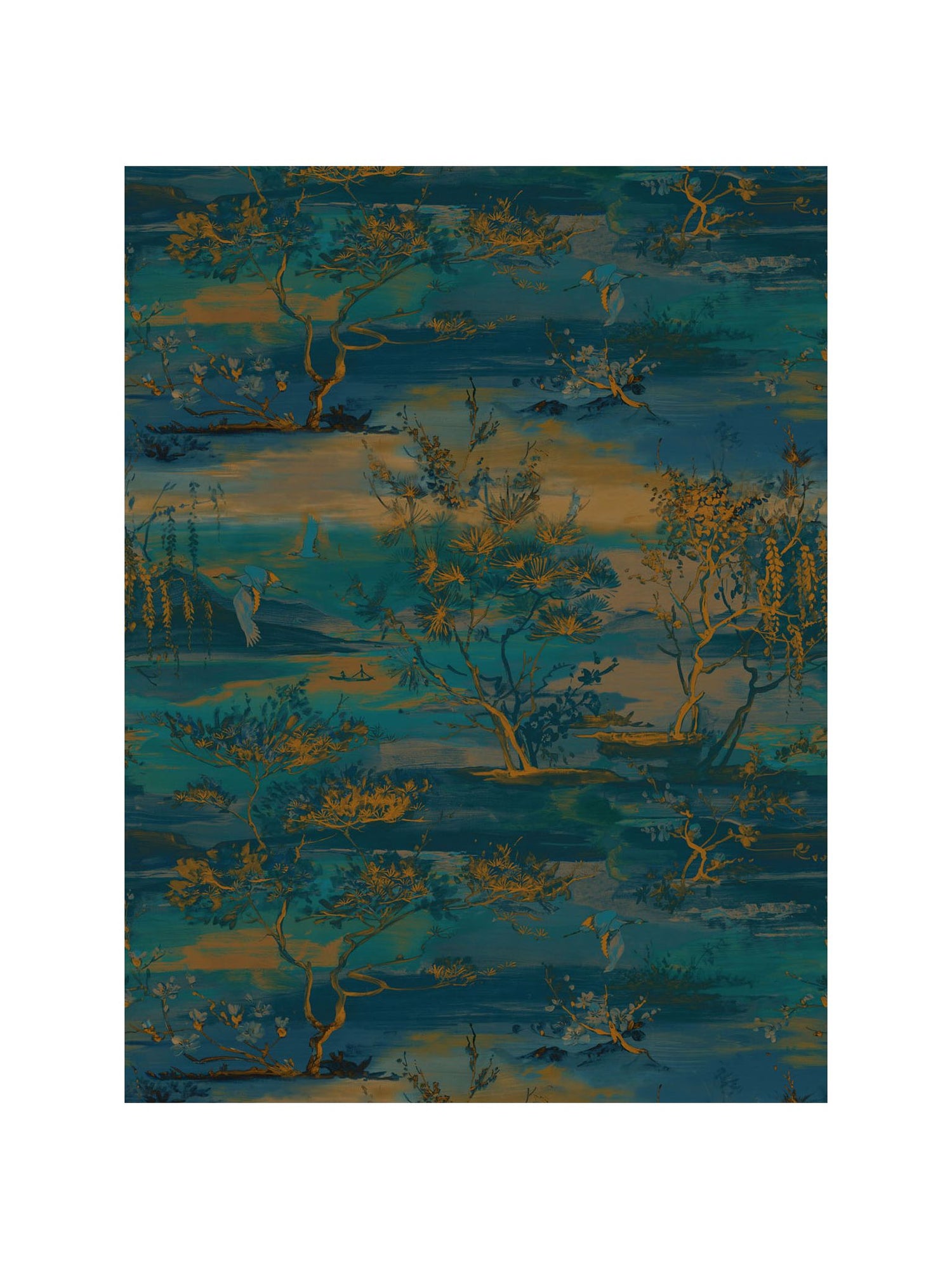 Sagimai fabric in teal color - pattern number SC 0005WP88451 - by Scalamandre in the  collection