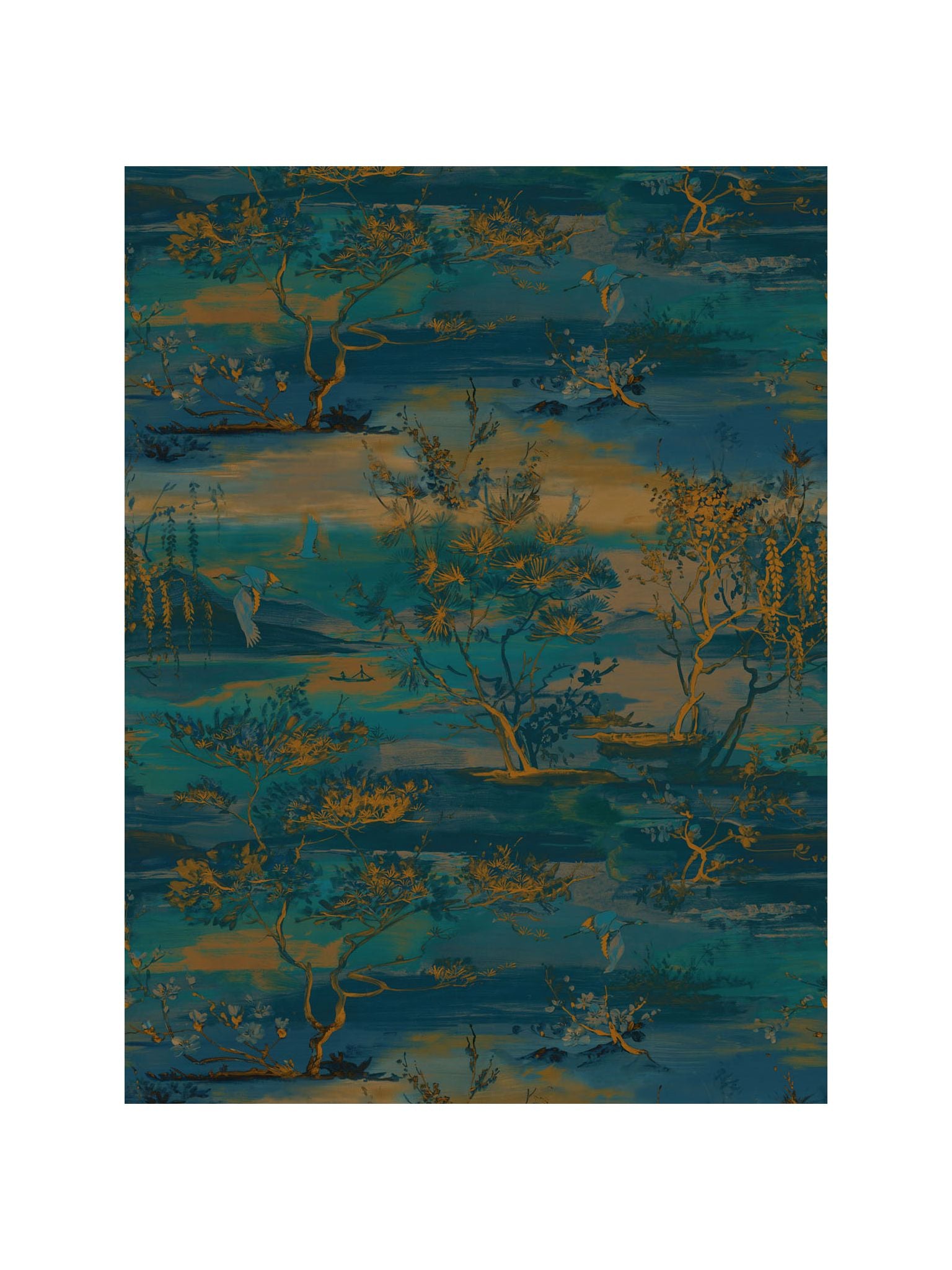 Sagimai fabric in teal color - pattern number SC 0005WP88451 - by Scalamandre in the  collection