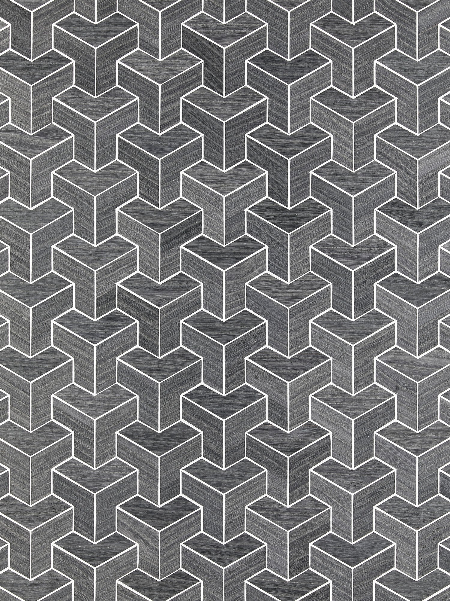 Forte Wood wallpaper in steel color - pattern number SC 0005WP88472 - by Scalamandre in the  collection