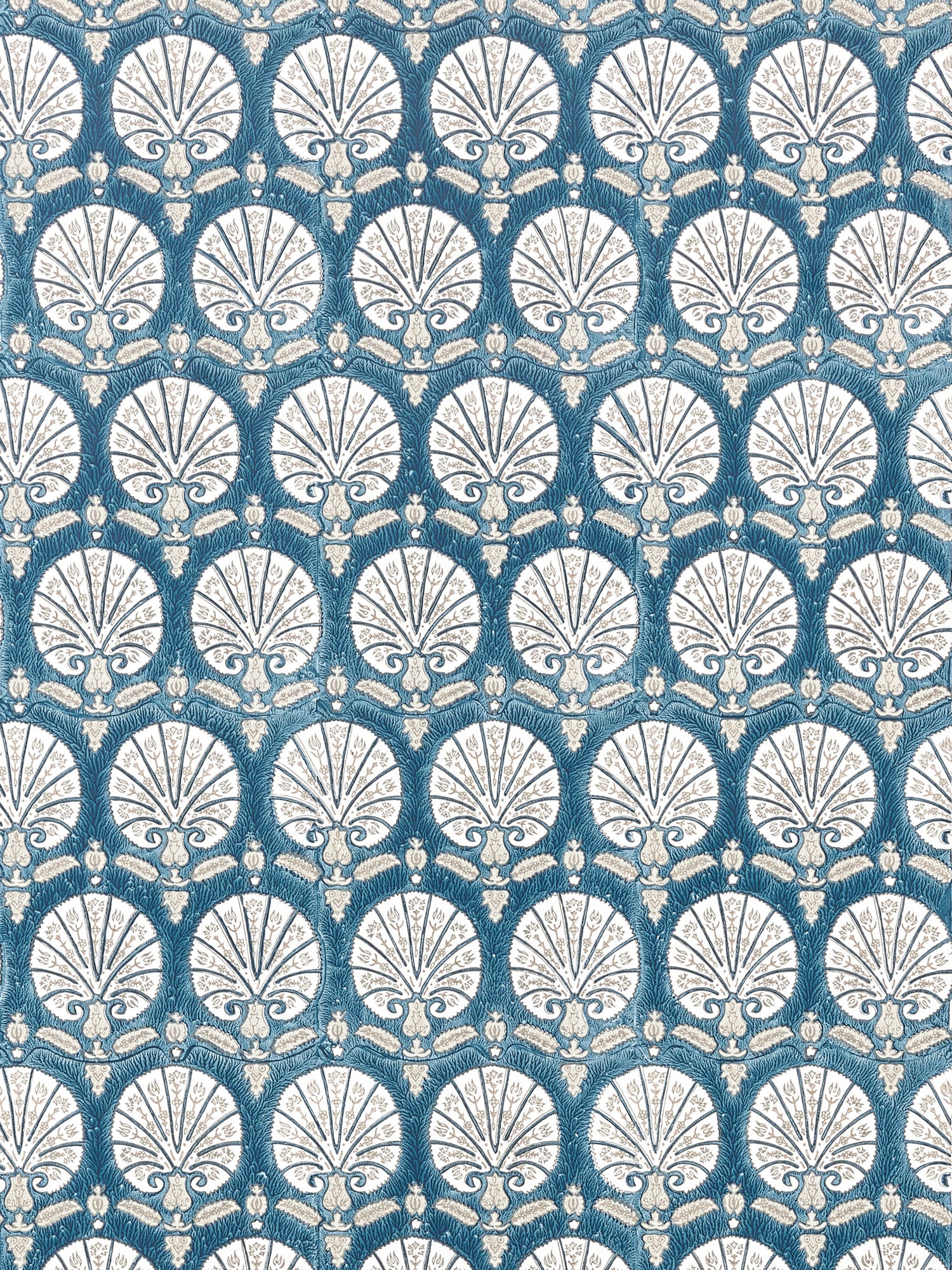 Karanfil Block Print wallpaper in indigo color - pattern number SC 0005WP88560 - by Scalamandre in the  collection