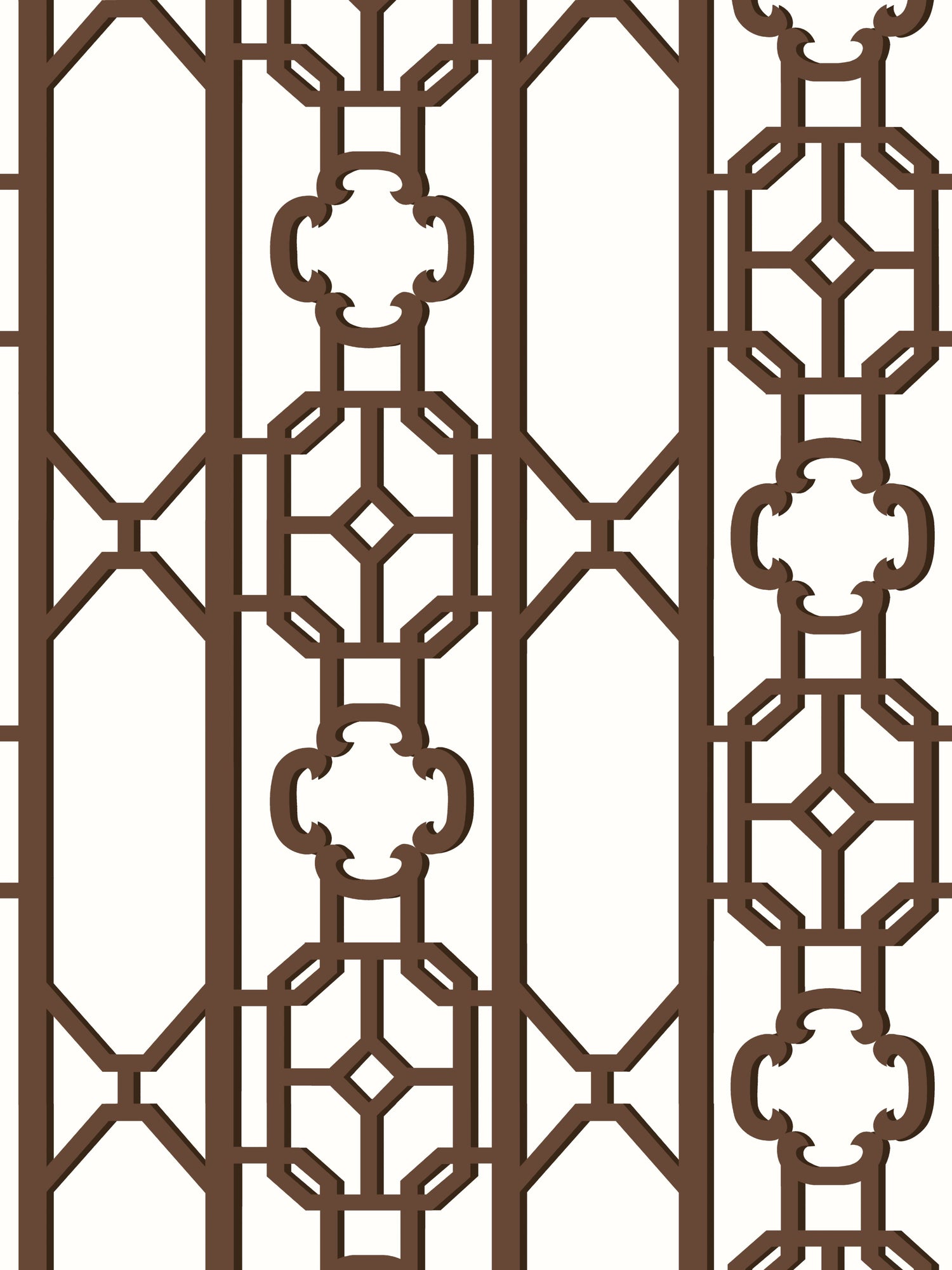 Joanna Fret wallpaper in affogato color - pattern number SC 0005WP88582D - by Scalamandre in the  collection