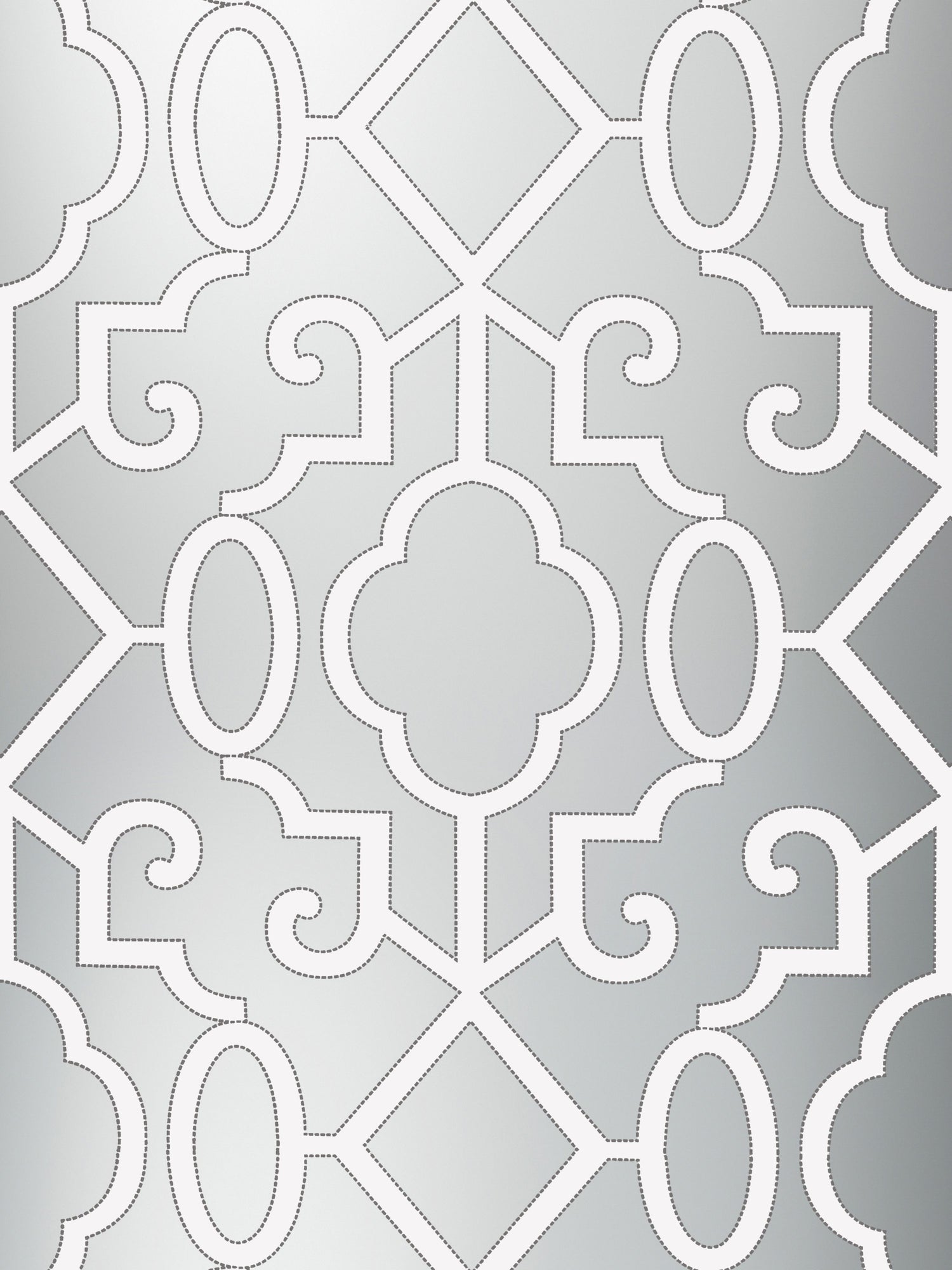 Ming Fretwork wallpaper in silver color - pattern number SC 0006WP88356 - by Scalamandre in the  collection