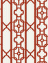 Joanna Fret wallpaper in lacquer red color - pattern number SC 0006WP88582D - by Scalamandre in the  collection
