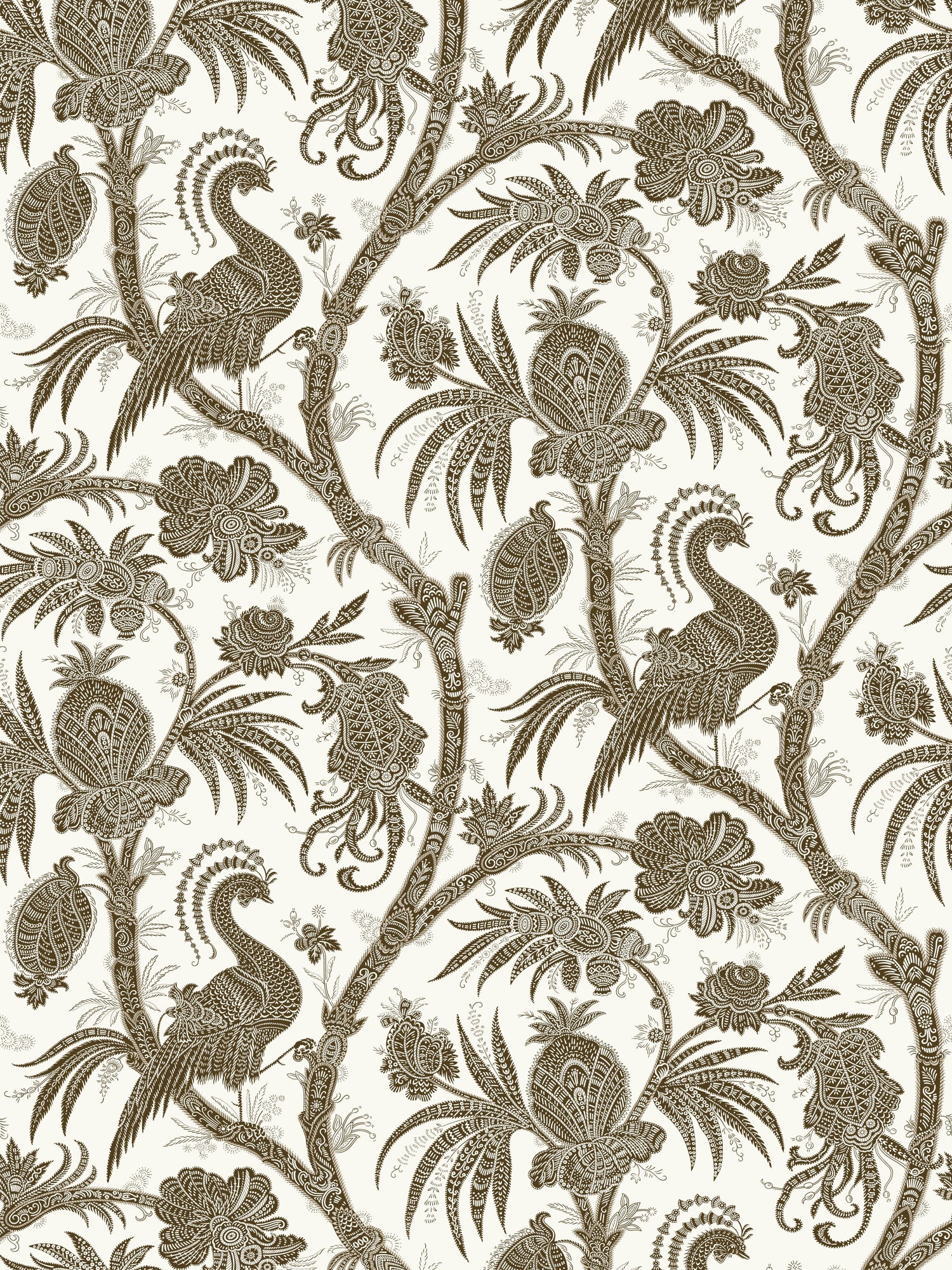 Balinese Peacock wallpaper in java color - pattern number SC 0007WP88355 - by Scalamandre in the  collection