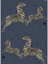 Zebras fabric in removable denim color - pattern number SC 0008WP81388PS - by Scalamandre in the  collection