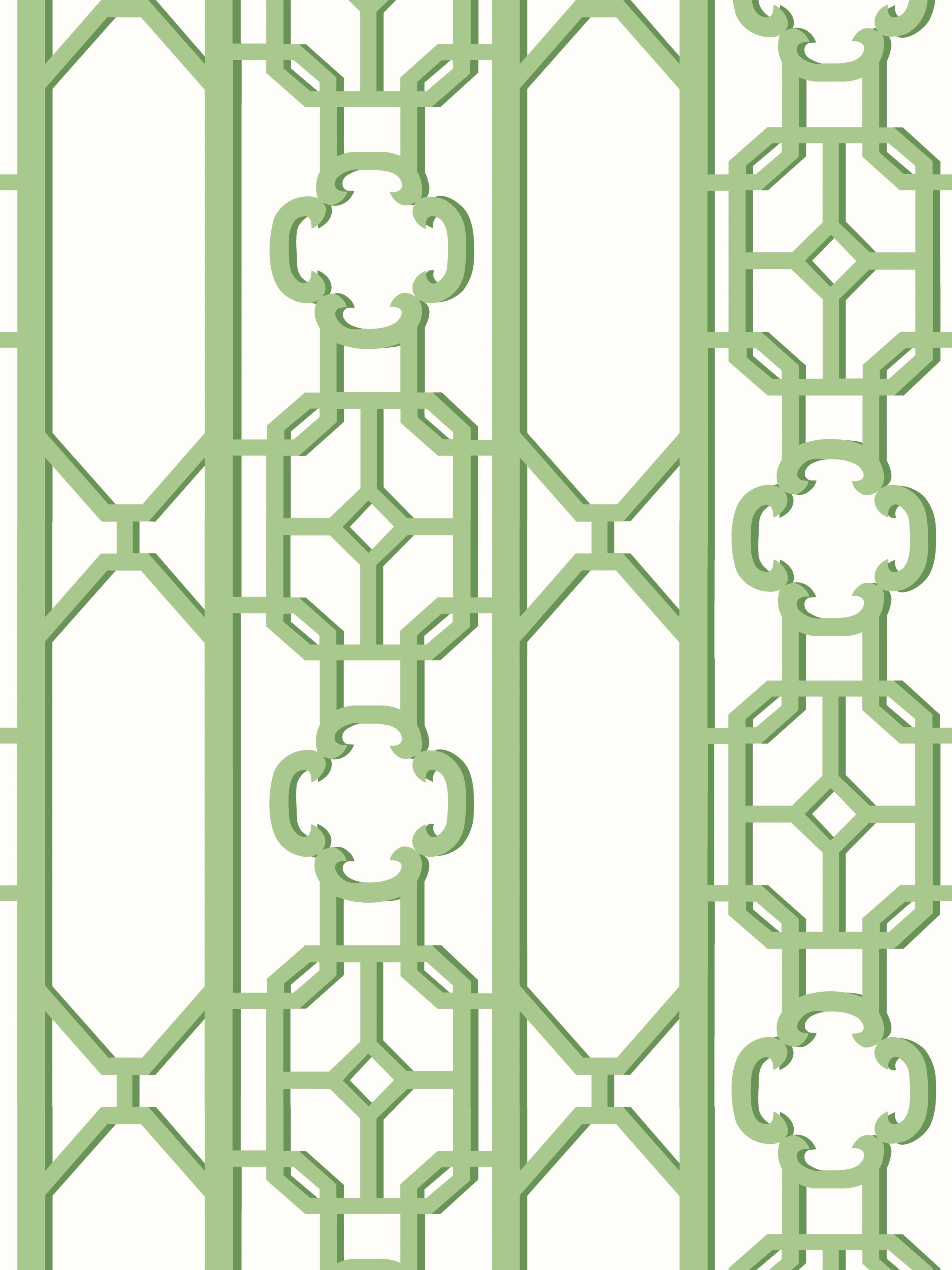 Joanna Fret wallpaper in pear color - pattern number SC 0009WP88582D - by Scalamandre in the  collection