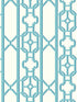 Joanna Fret wallpaper in turquoise color - pattern number SC 0010WP88582D - by Scalamandre in the  collection