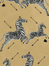 Zebras Vinyl fabric in gold color - pattern number SC 0011WP81388MV - by Scalamandre in the  collection