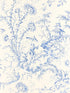 Pillement Toile wallpaper in china blue color - pattern number SC 0011WP81561 - by Scalamandre in the  collection