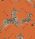 Zebras Wallpaper in orange color - pattern number SC WP81388D0012 - by Scalamandre in the  collection