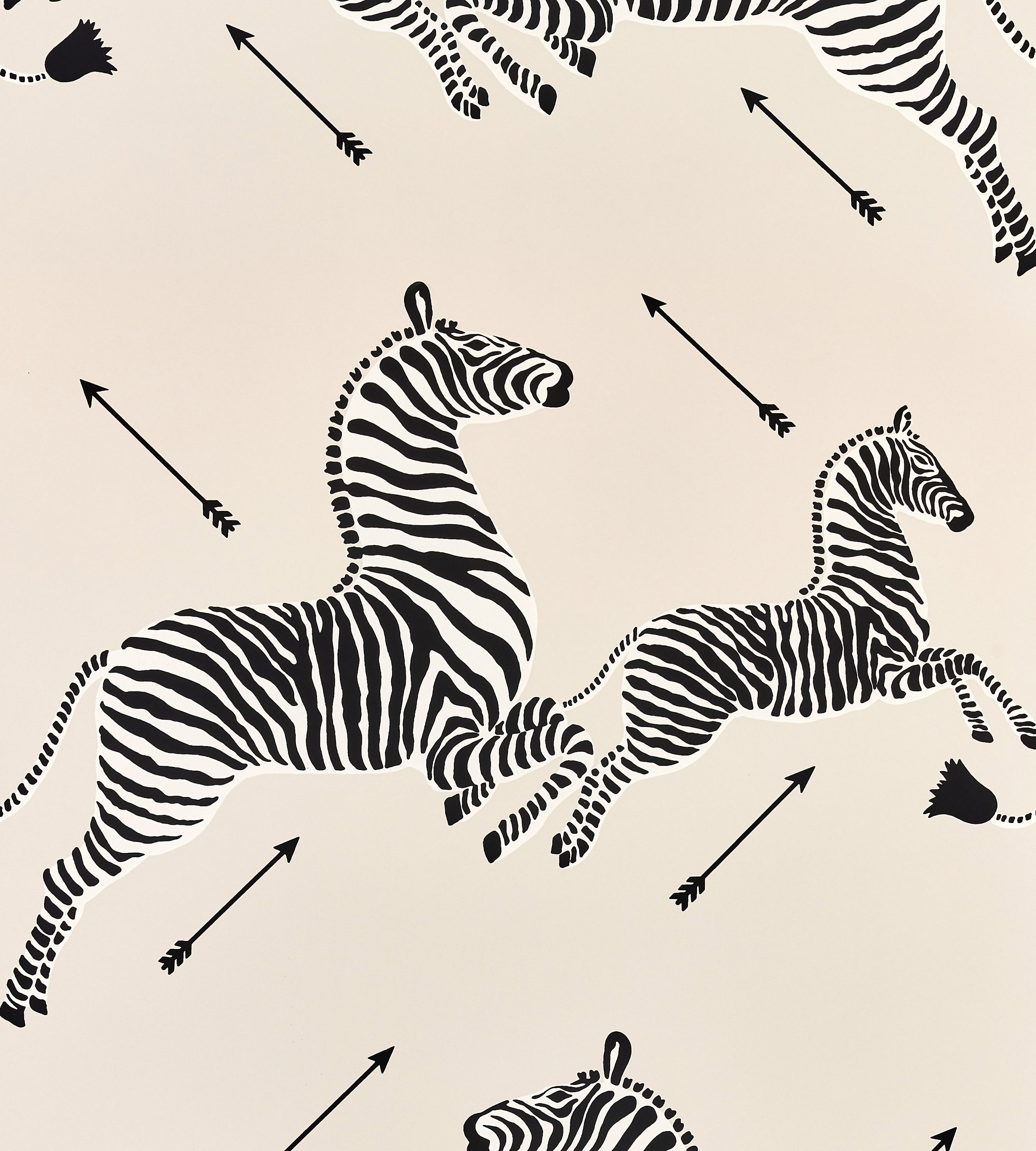 Zebras Wallpaper in sandstone color - pattern number SC WP81388D0013 - by Scalamandre in the  collection