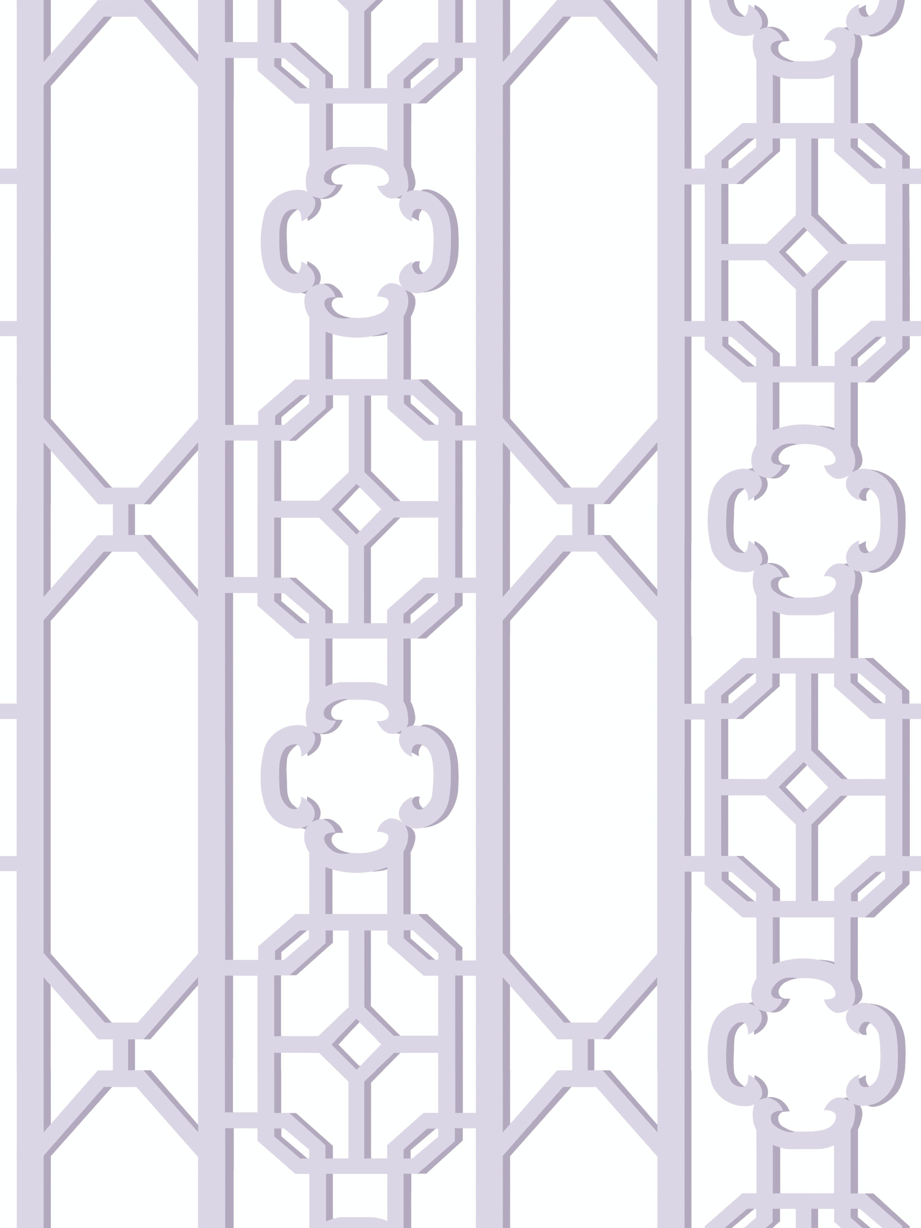 Joanna Fret wallpaper in lavender color - pattern number SC 0013WP88582D - by Scalamandre in the  collection