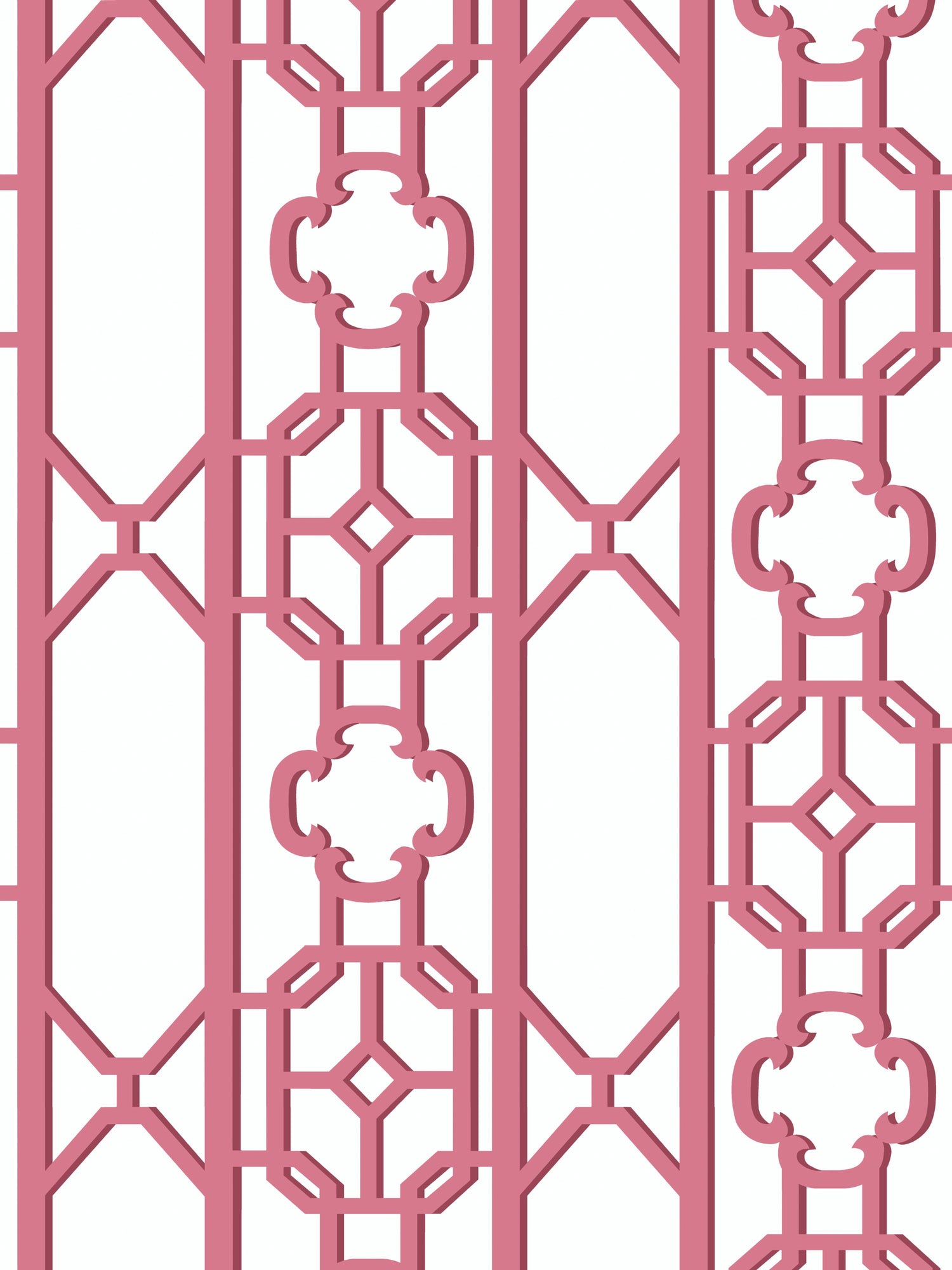 Joanna Fret wallpaper in raspberry color - pattern number SC 0014WP88582D - by Scalamandre in the  collection