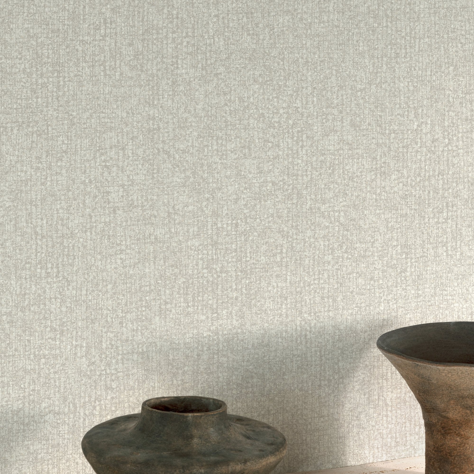 Stone plain Wallpaper in beige color - pattern number SF1103 - by Grandeco in the Surfaces collection