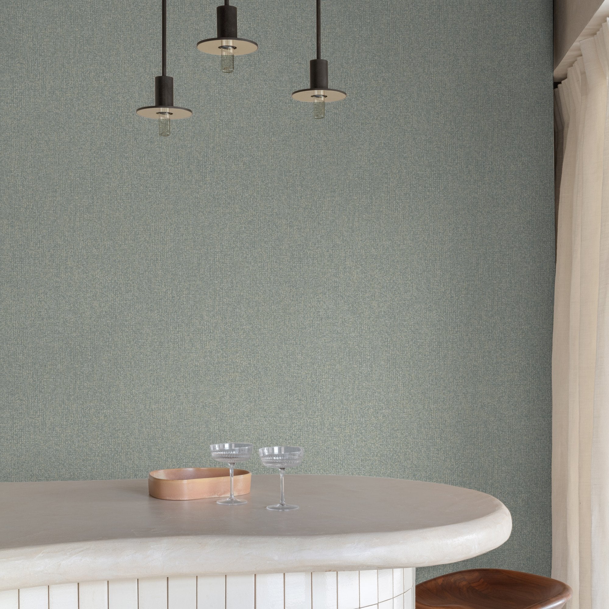 Stone plain Wallpaper in blue color - pattern number SF1112 - by Grandeco in the Surfaces collection
