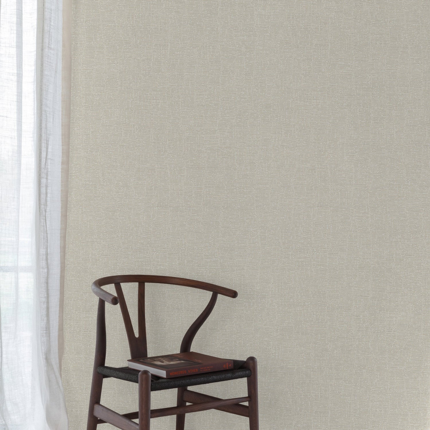 Faux Unis Natural Wallpaper in beige color - pattern number SF1201 - by Grandeco in the Surfaces collection