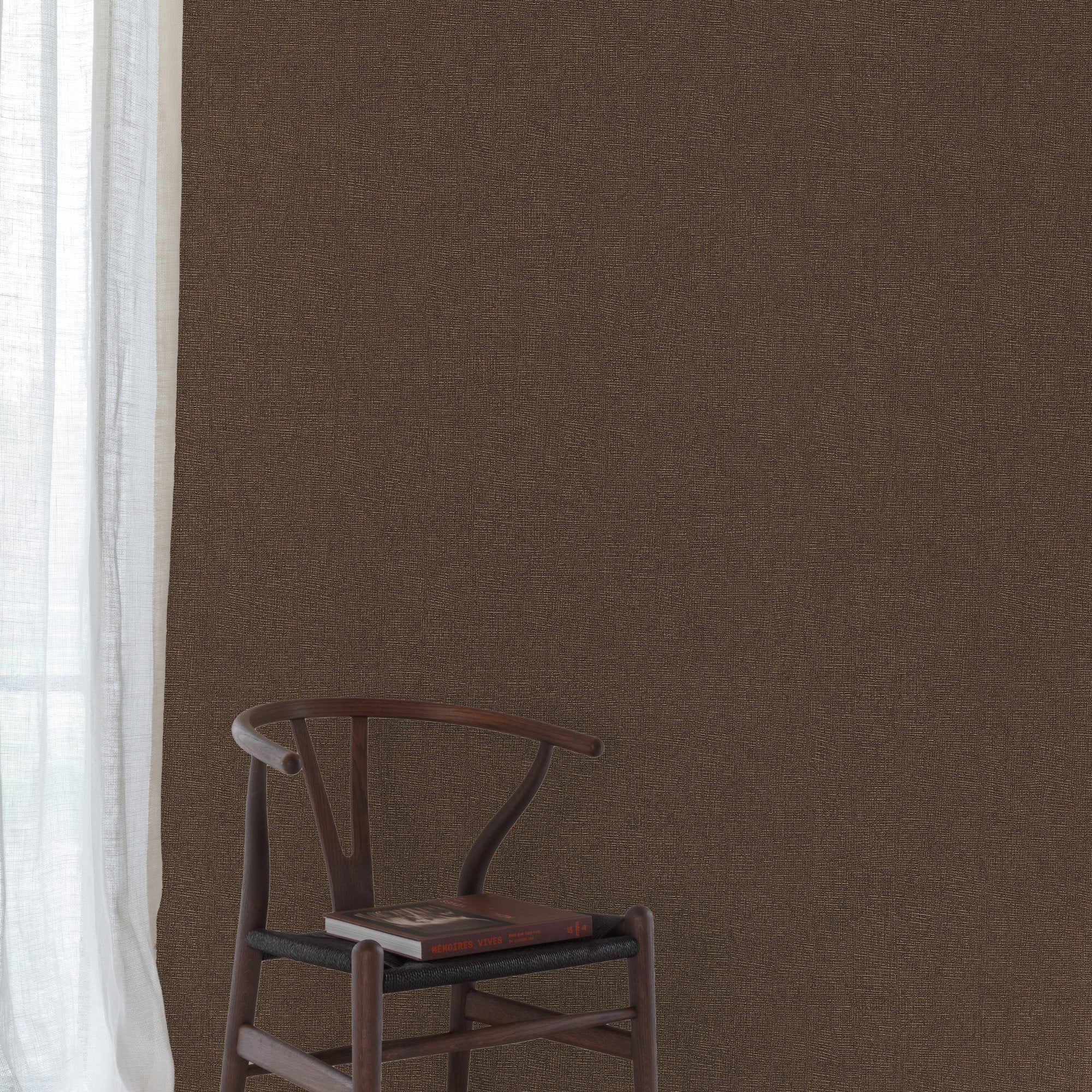 Faux Unis Natural Wallpaper in brown color - pattern number SF1210 - by Grandeco in the Surfaces collection