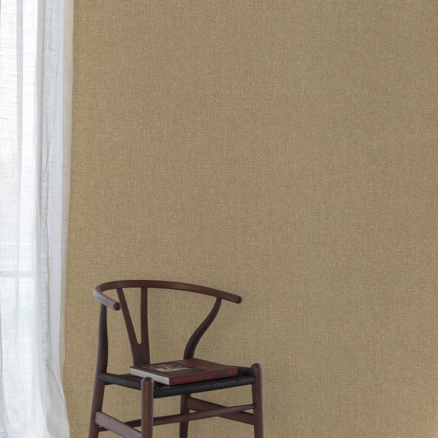 Faux Unis Natural Wallpaper in brown color - pattern number SF1215 - by Grandeco in the Surfaces collection