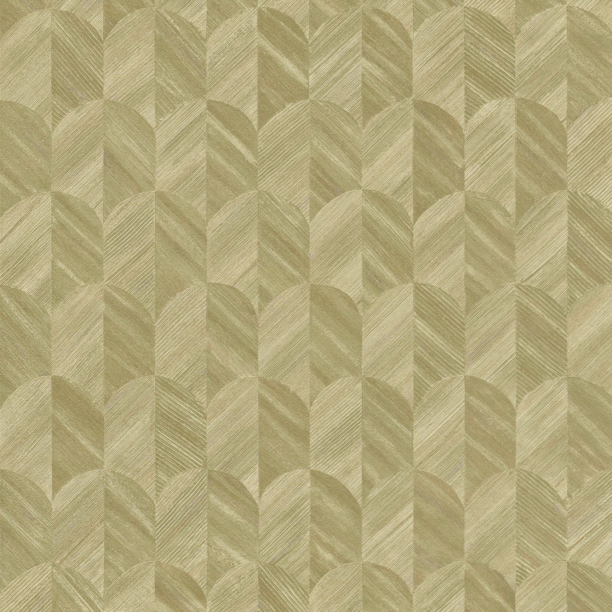 Geometric All-over Wallpaper in green color - pattern number SF3205 - by Grandeco in the Surfaces collection
