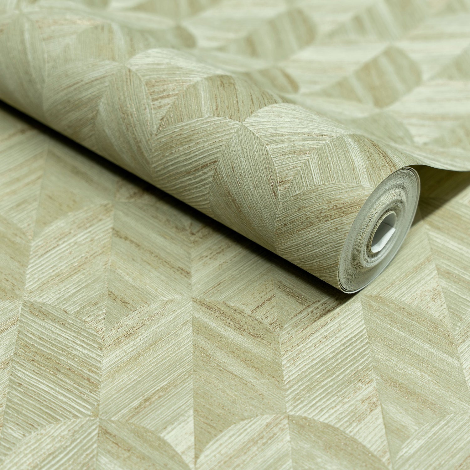 Geometric All-over Wallpaper in green color - pattern number SF3208 - by Grandeco in the Surfaces collection