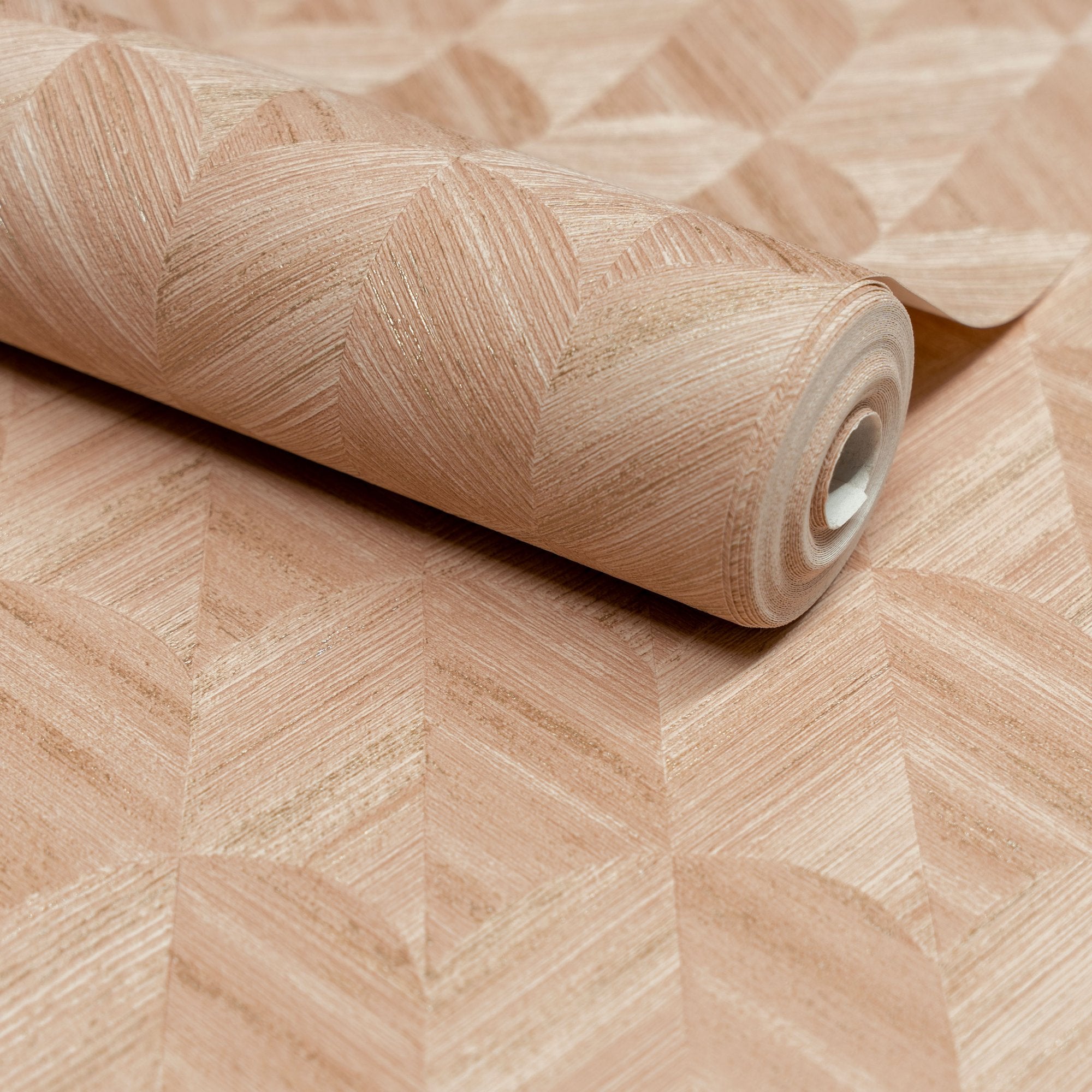 Geometric All-over Wallpaper in pink color - pattern number SF3229 - by Grandeco in the Surfaces collection