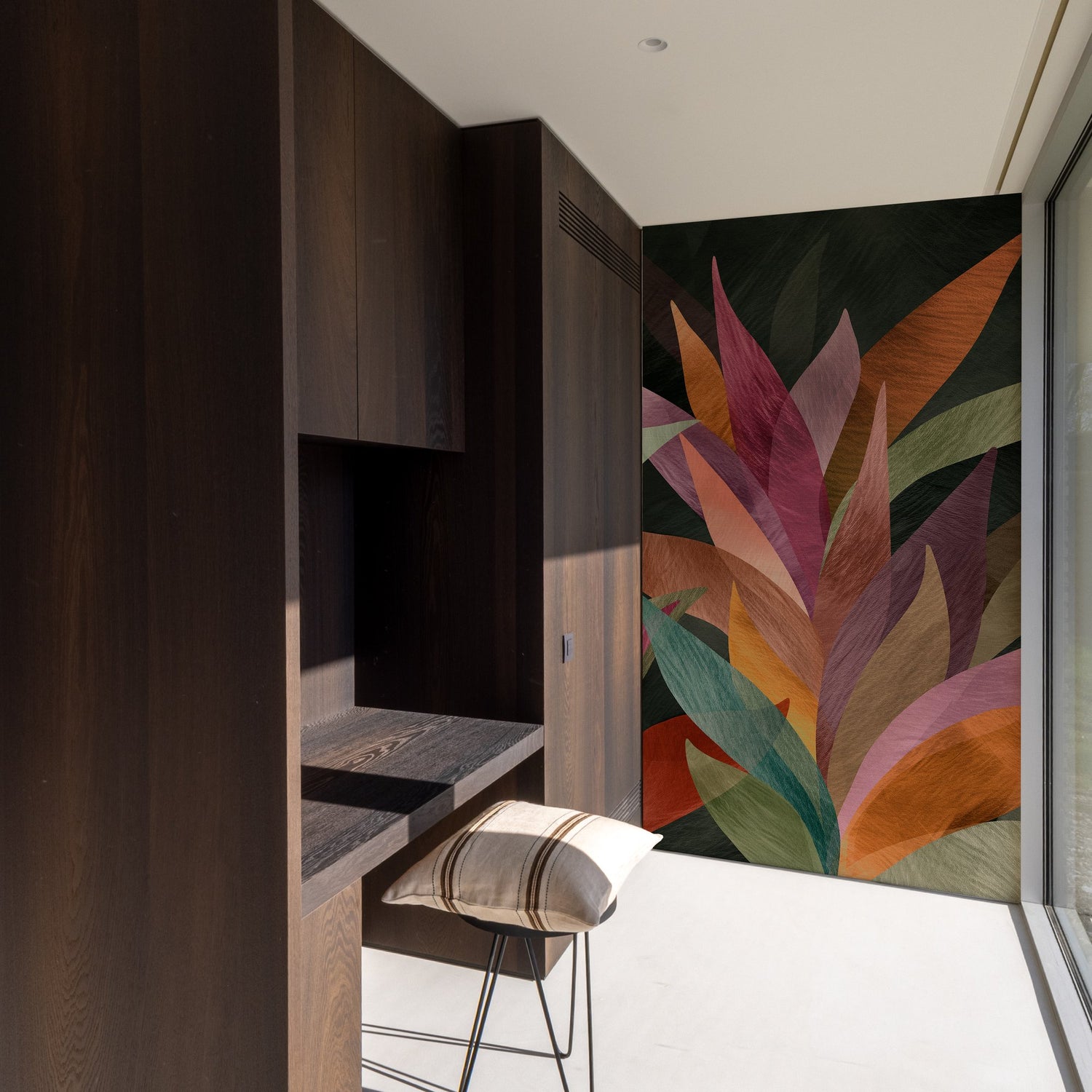 Faux Unis Geometric Mural in multi-colored color - pattern number SF6101 - by Grandeco in the Surfaces collection