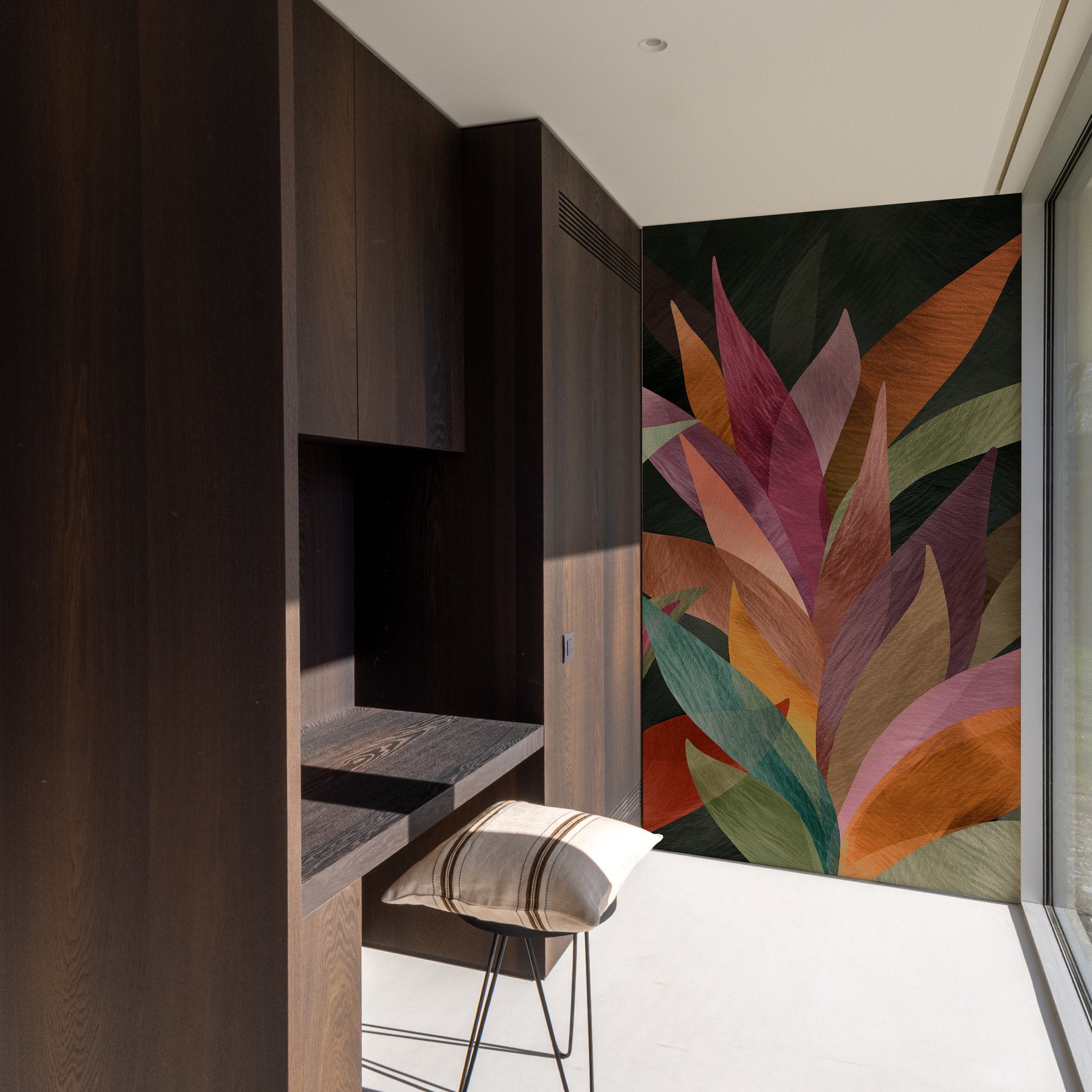 Faux Unis Geometric Mural in multi-colored color - pattern number SF6101 - by Grandeco in the Surfaces collection