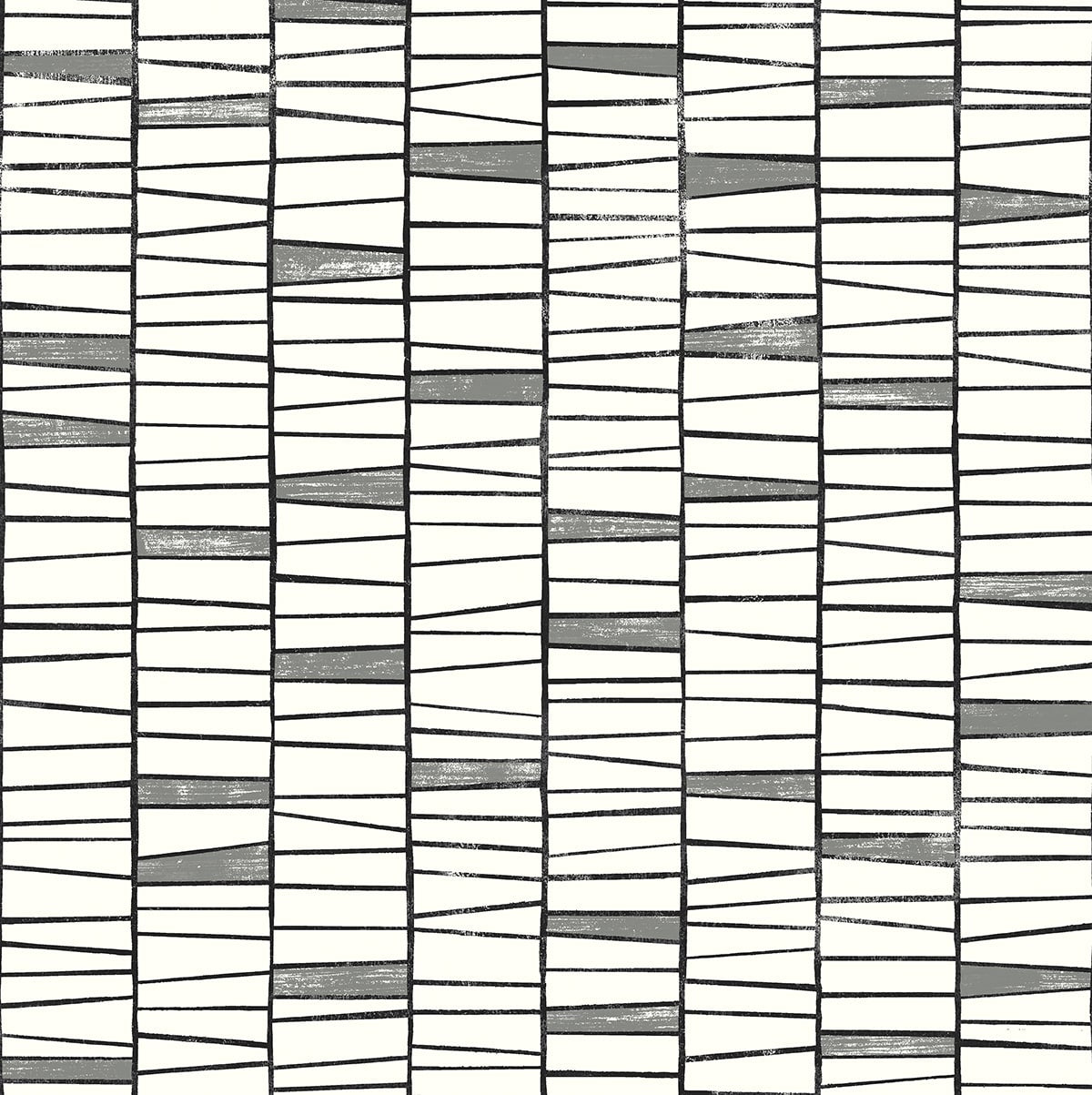Organic Stripe Peel and Stick wallpaper in monochrome color - pattern number SG12500 - by NextWall in the Peel and Stick Wallpaper by Stacy Garcia Sojourn Collection 5 collection